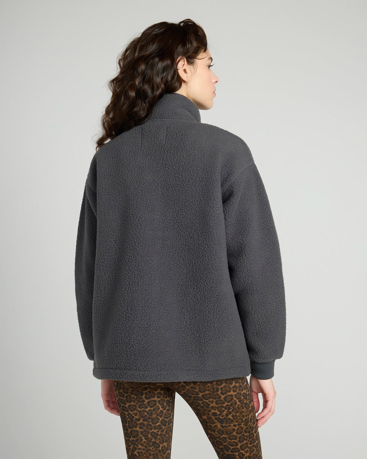 The Soft Sherpa and Crinkle Trim GRS Certified Recycled Poly Fleece Jacket