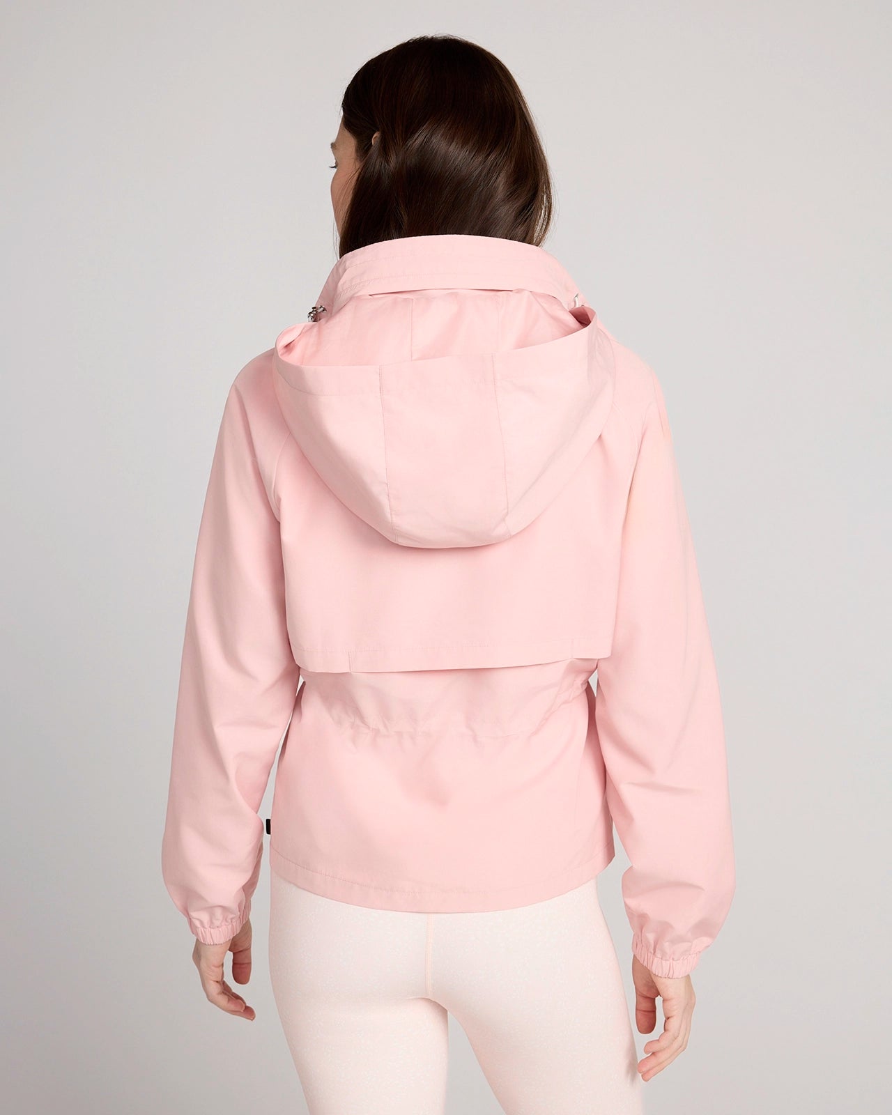 The Travel GRS Certified Recycled Poly Cinched Waist Hooded Jacket - Silver Pink