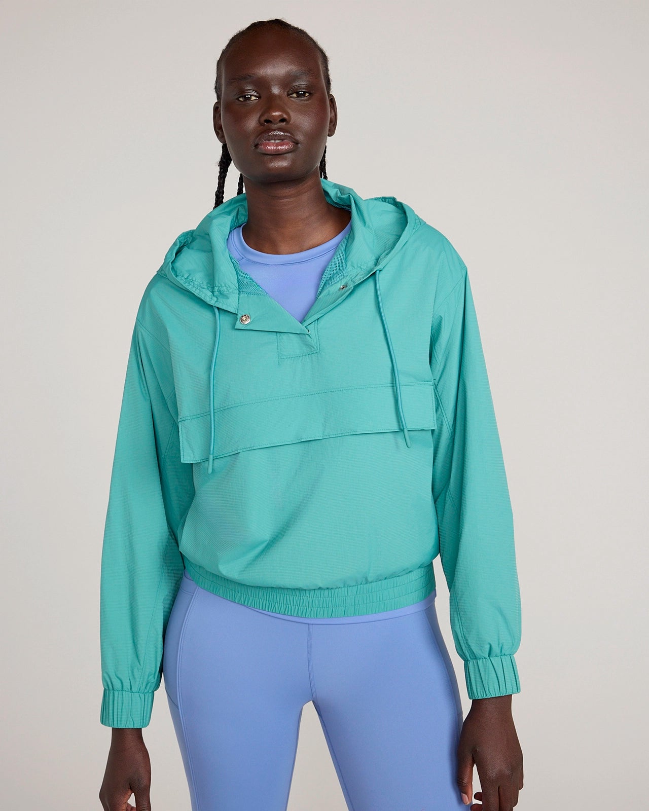 The Active Ripstop Popover Jacket - Bright Teal