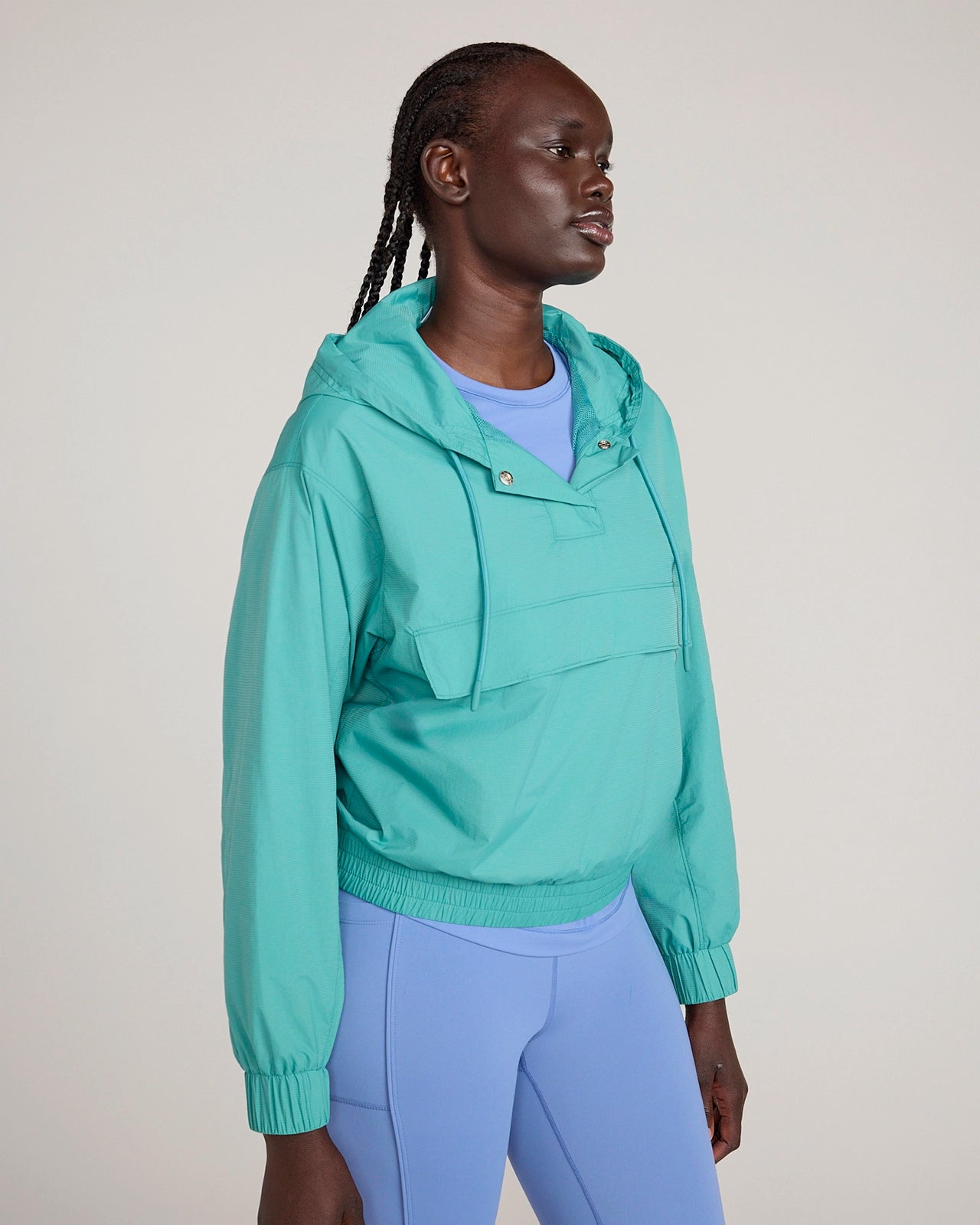 The Active Ripstop Popover Jacket - Bright Teal