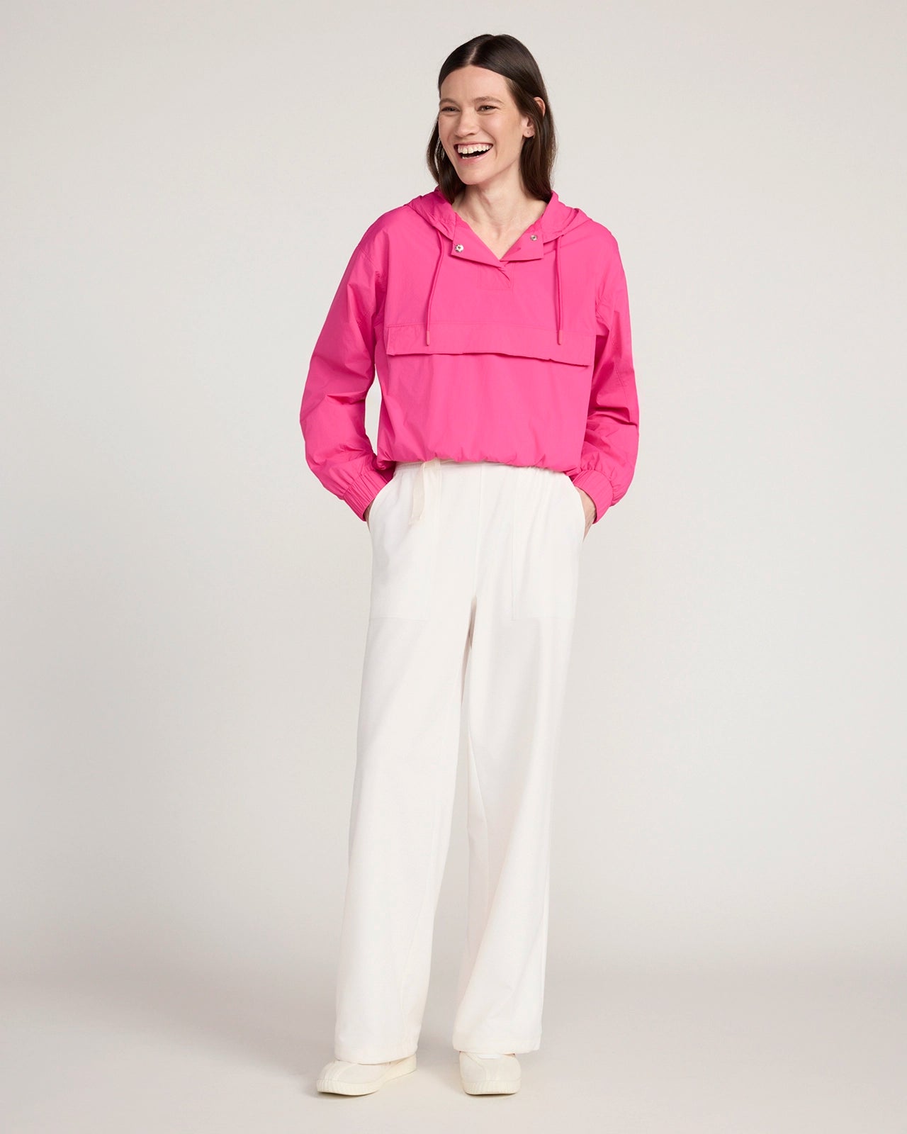 The Active Ripstop Popover Jacket - Fuschia Pink