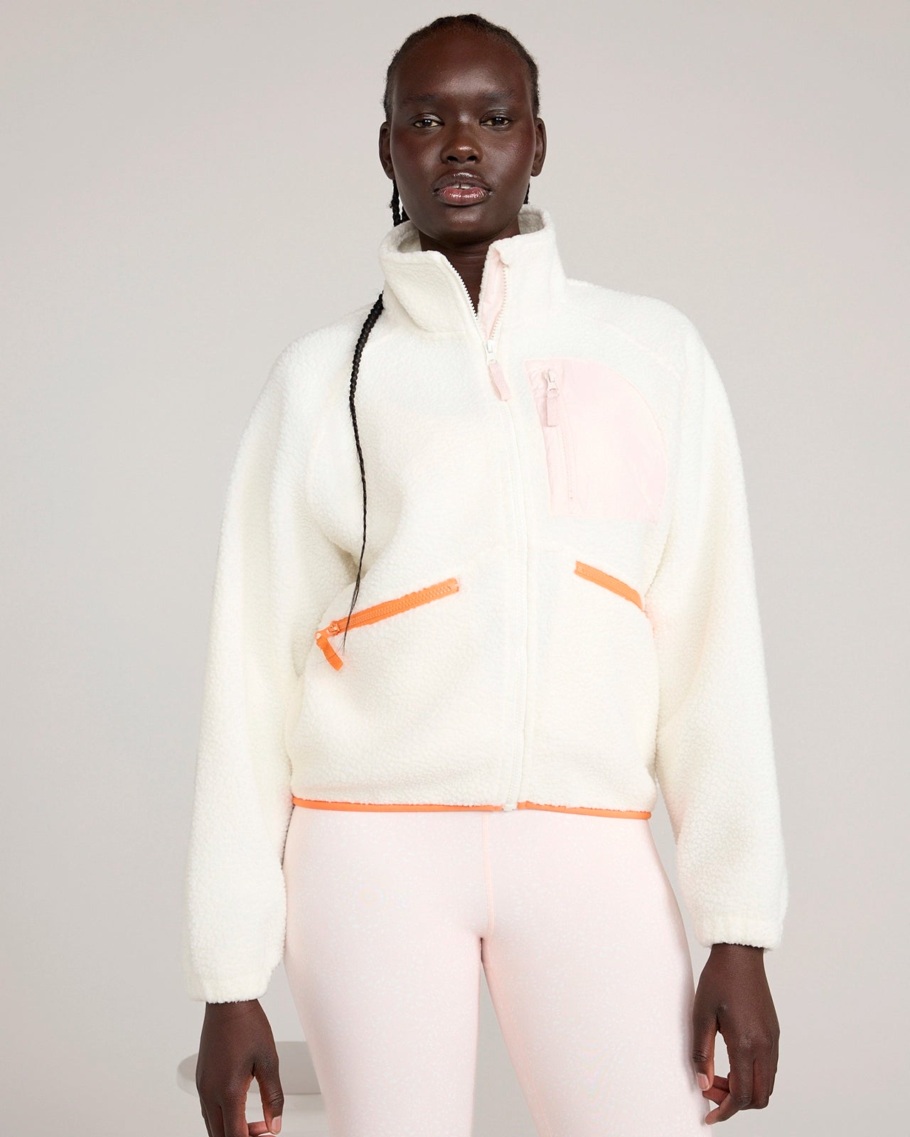 The Berber Soft Luxe GRS Certified Recycled Poly Trail Jacket - Coconut Milk