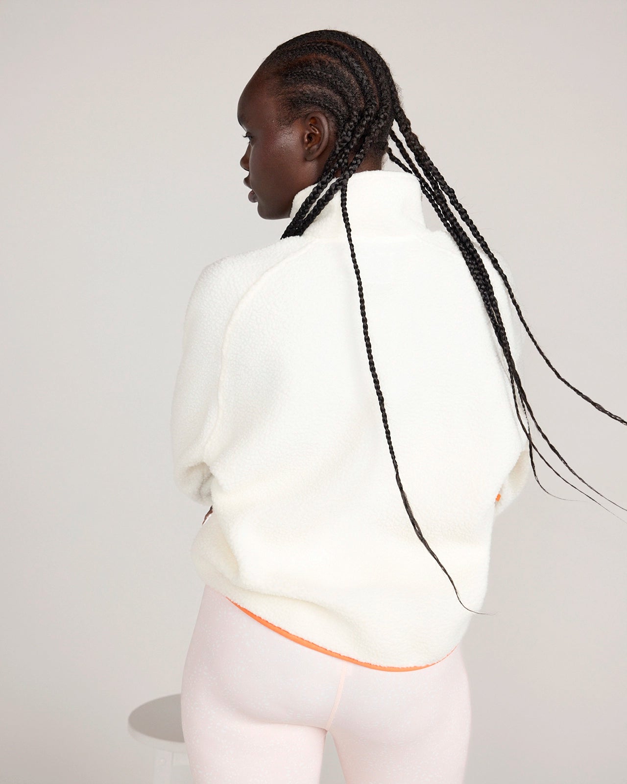 The Berber Soft Luxe GRS Certified Recycled Poly Trail Jacket - Coconut Milk