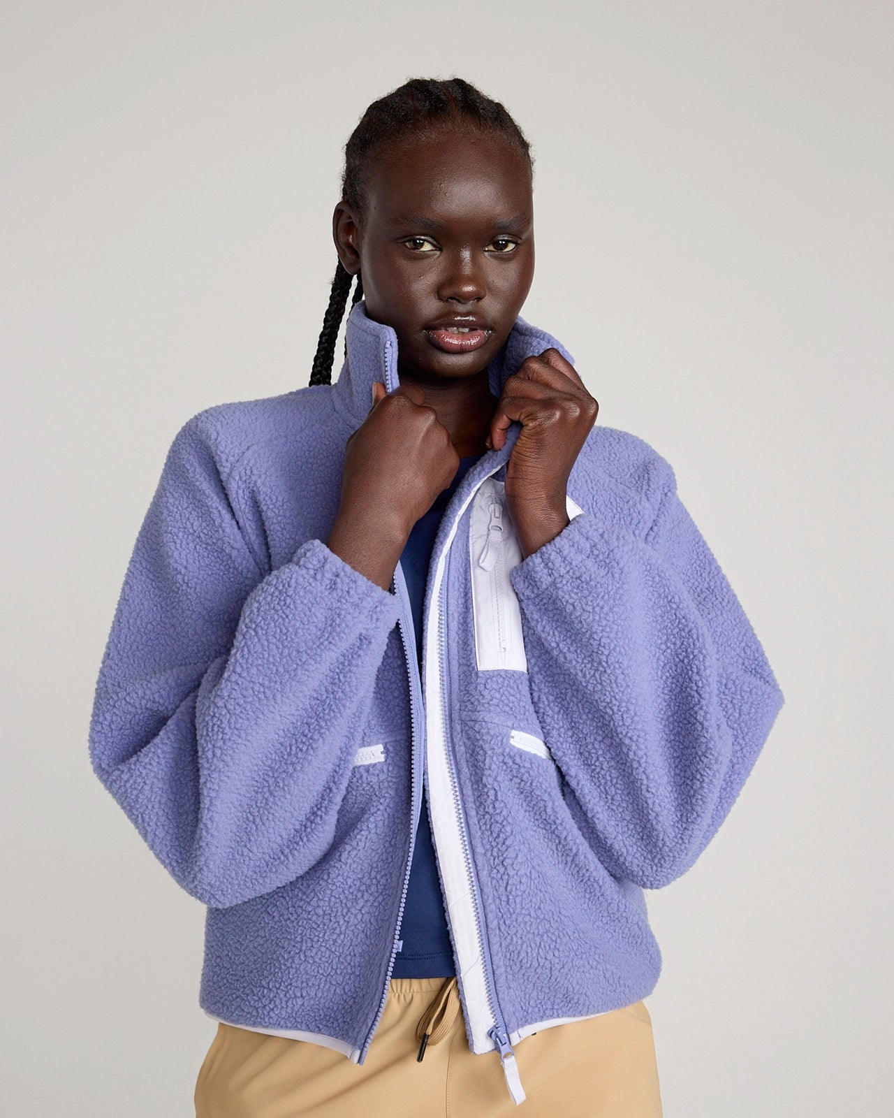 The Berber Soft Luxe Trail Jacket - Blue Ice
