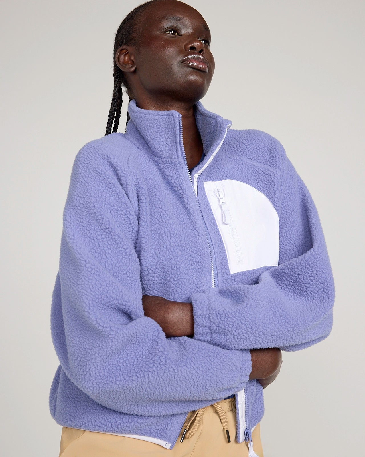 The Berber Soft Luxe Trail Jacket - Blue Ice
