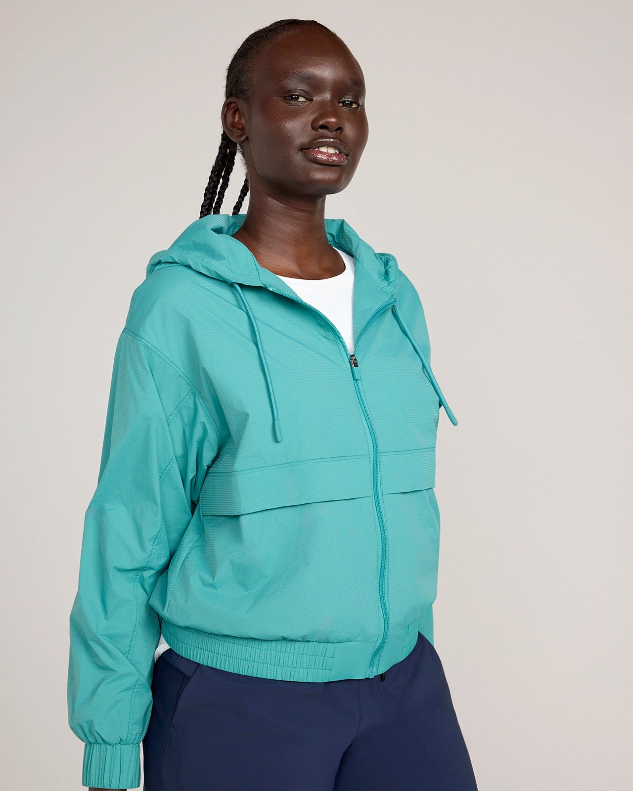 The Active Ripstop Full Zip Jacket - Bright Teal