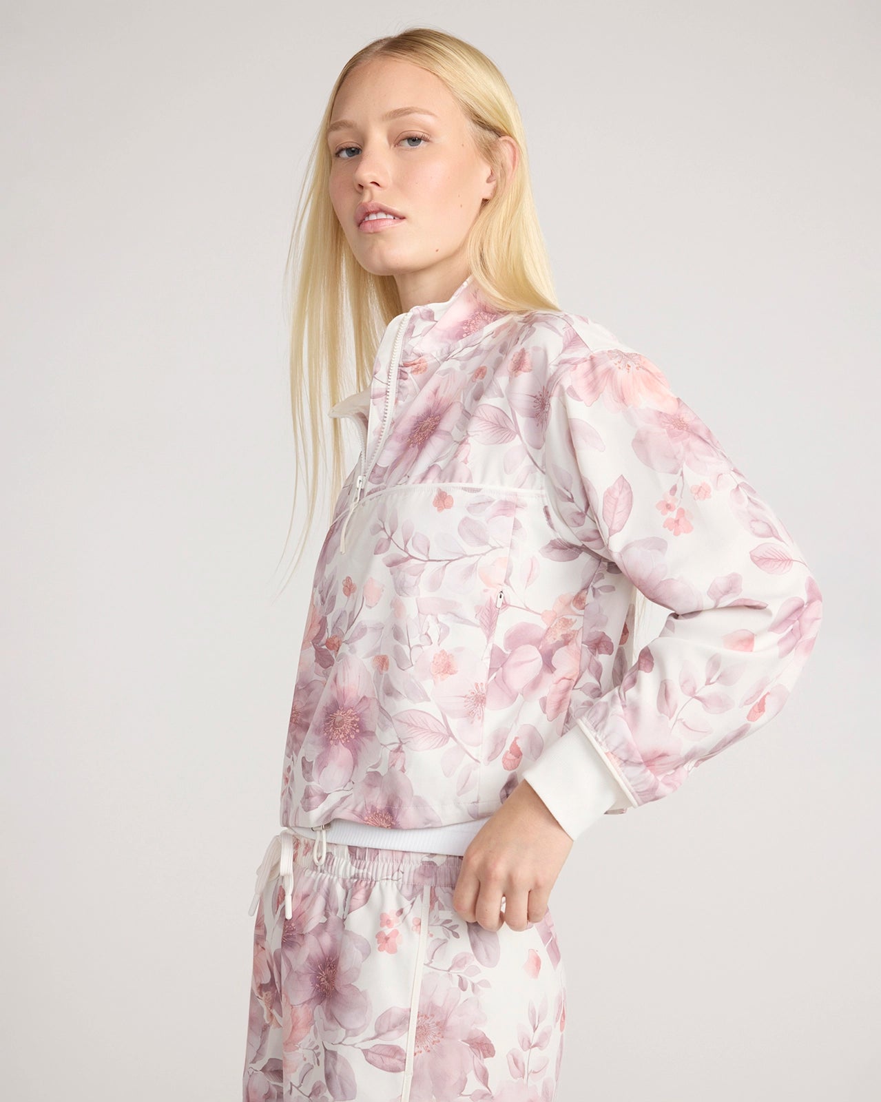 The Active Recharge Half Zip Jacket - Sunset Floral Print