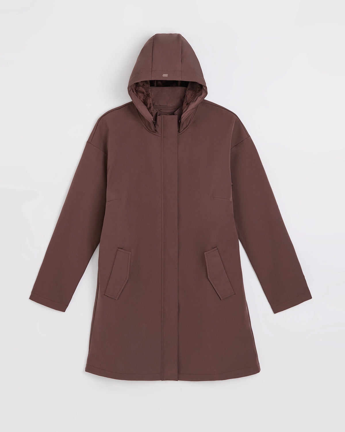 The Travel Long Softshell Jacket - Reddish Brown