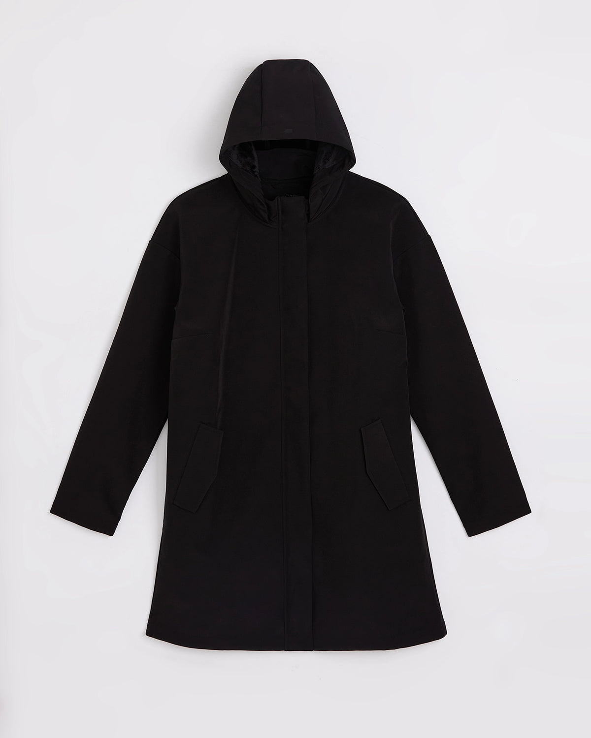 The Travel Long Softshell Jacket - Jet Black