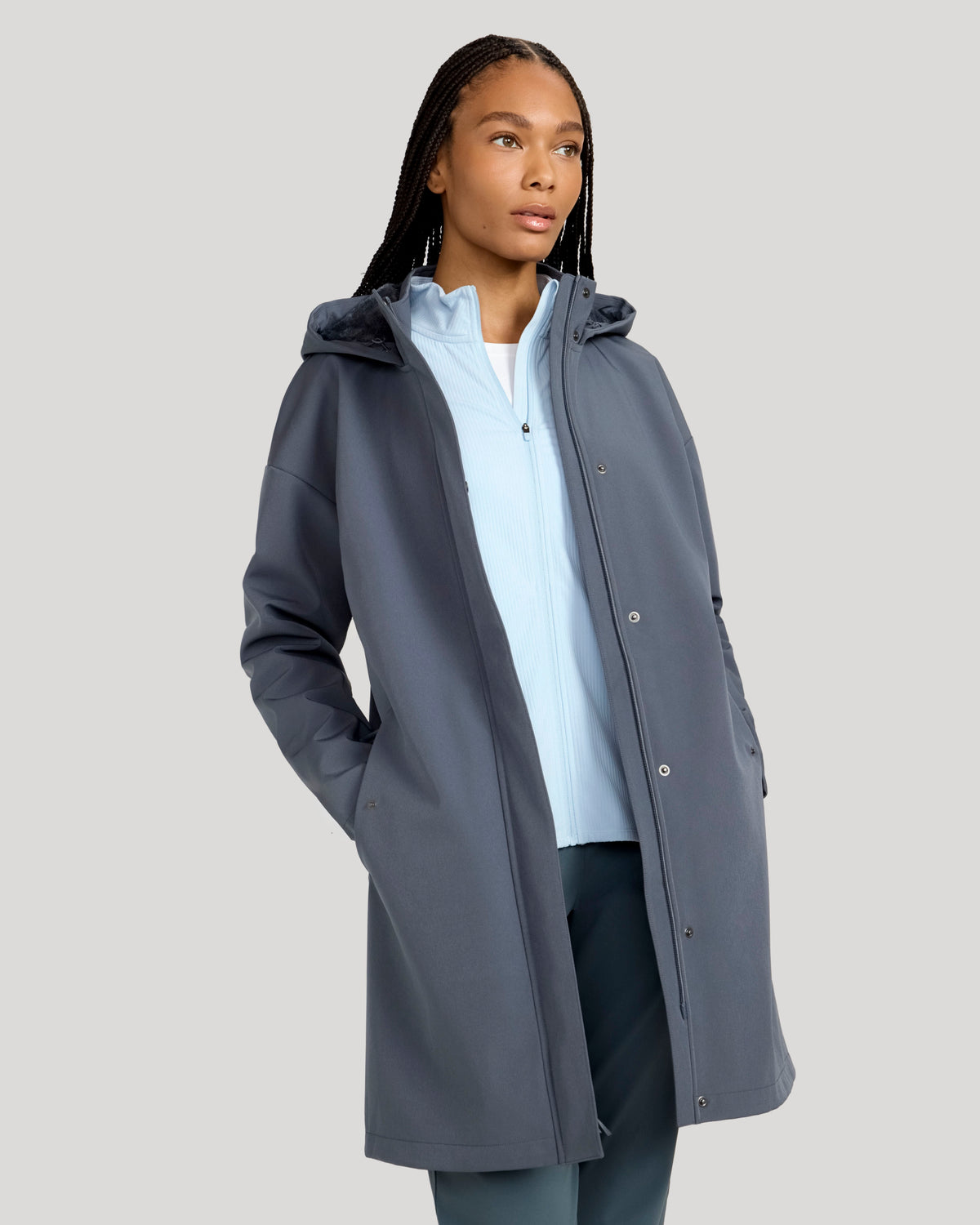 The Travel Long Softshell Jacket - Iron Grey