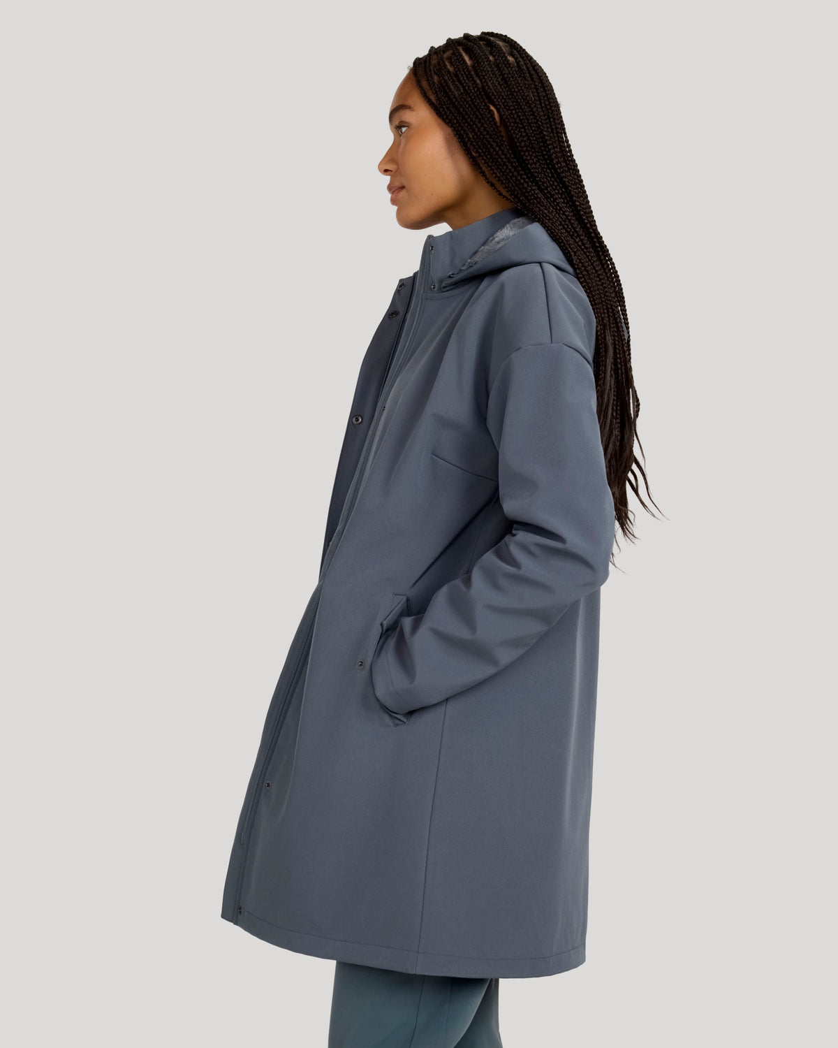 The Travel Long Softshell Jacket - Iron Grey