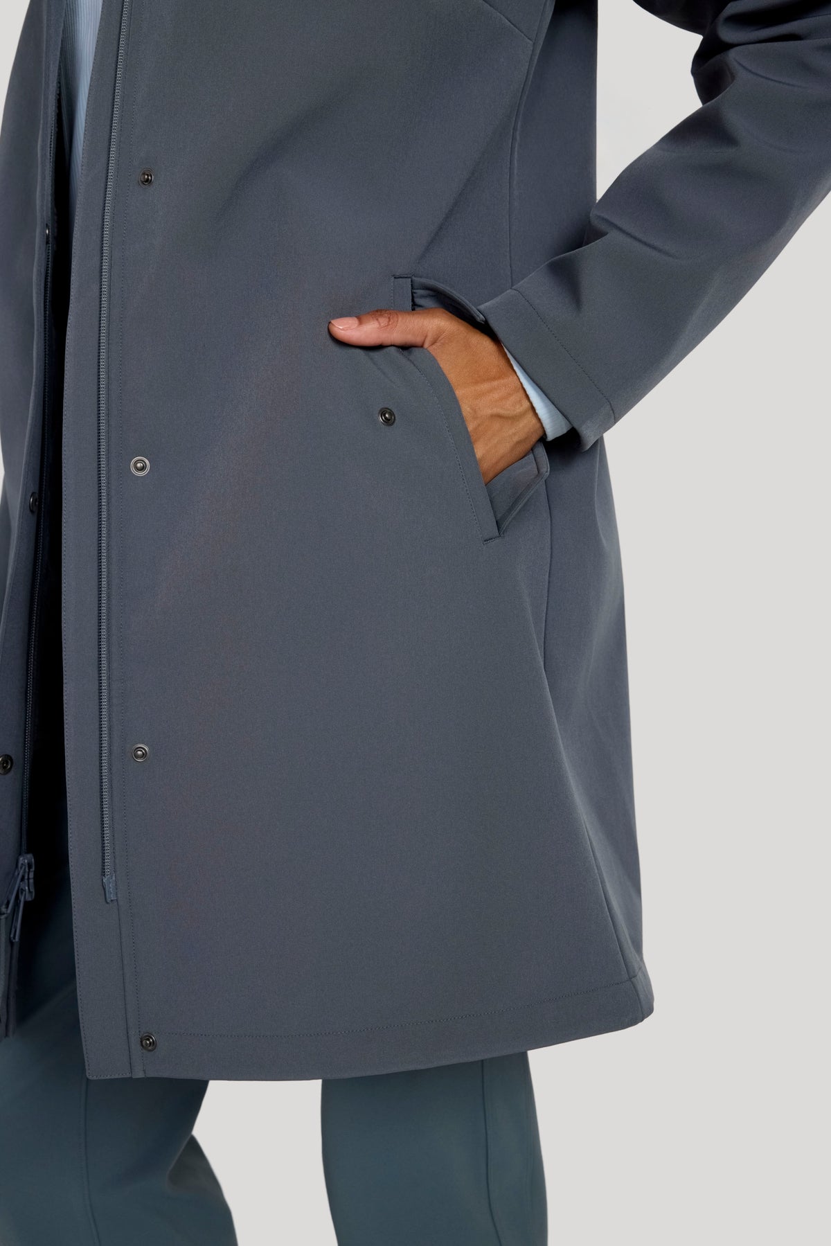 The Travel Long Softshell Jacket - Iron Grey