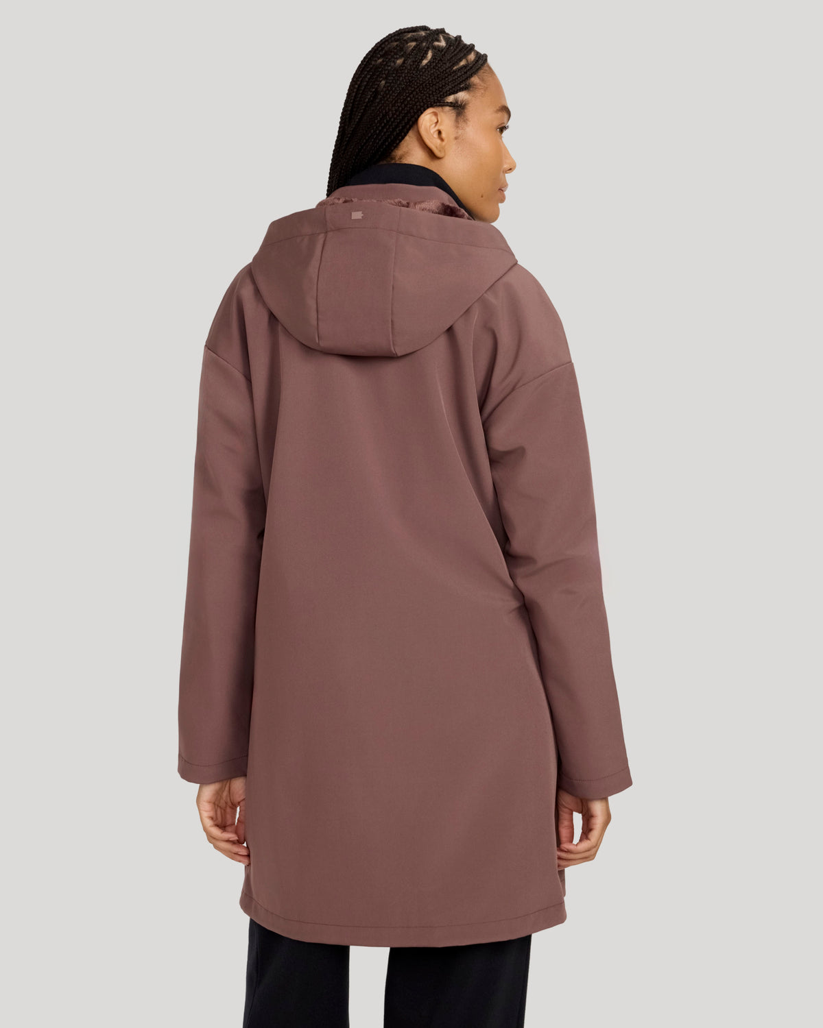 The Travel Long Softshell Jacket - Reddish Brown