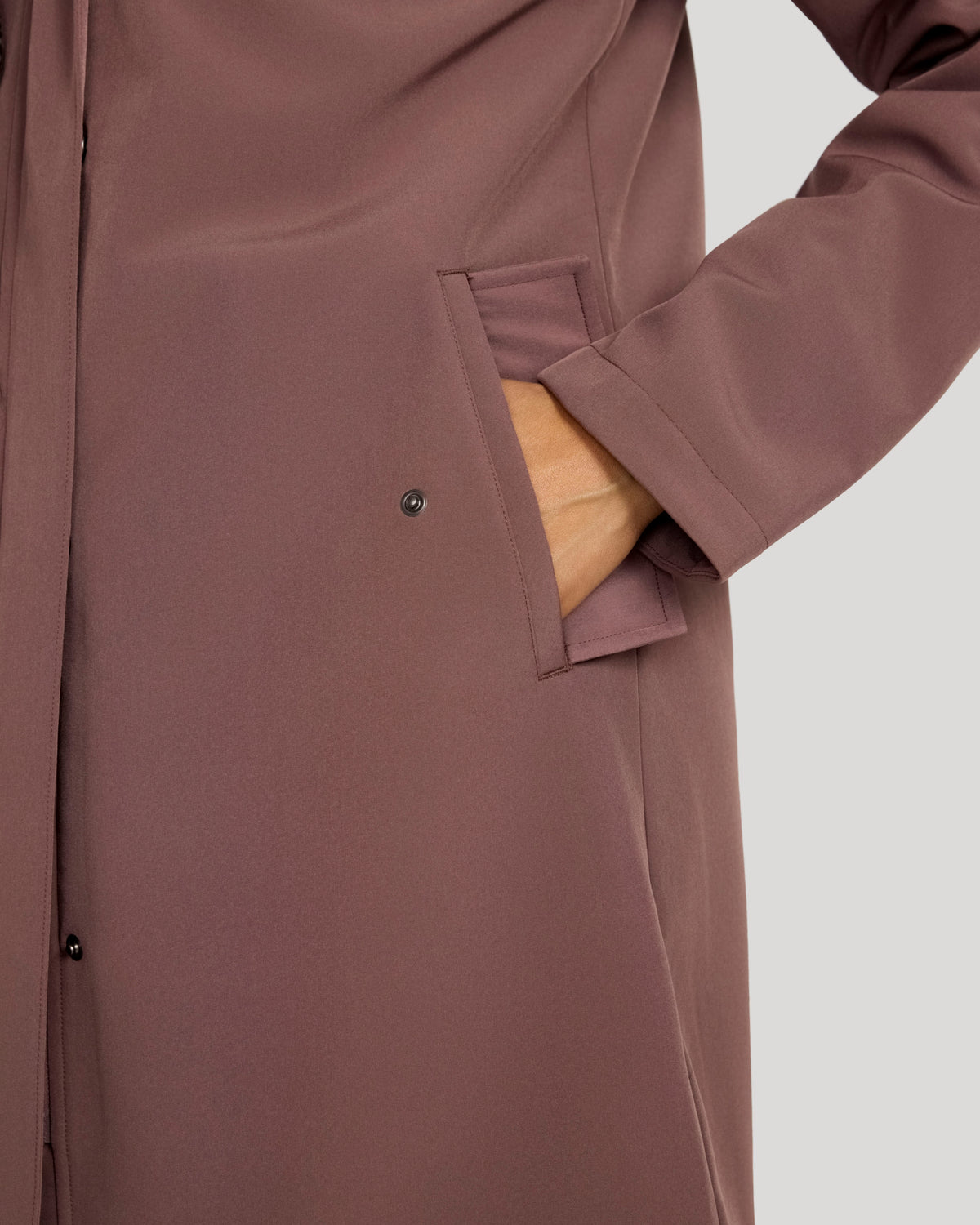 The Travel Long Softshell Jacket - Reddish Brown