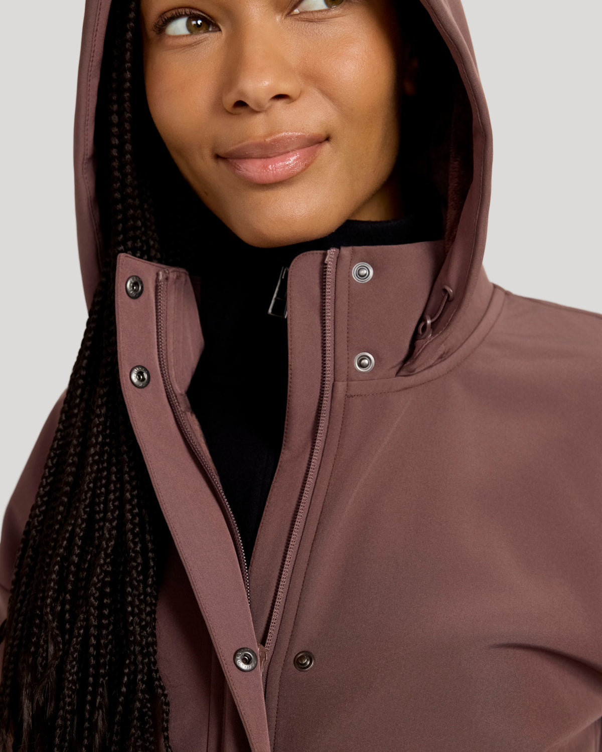 The Travel Long Softshell Jacket - Reddish Brown