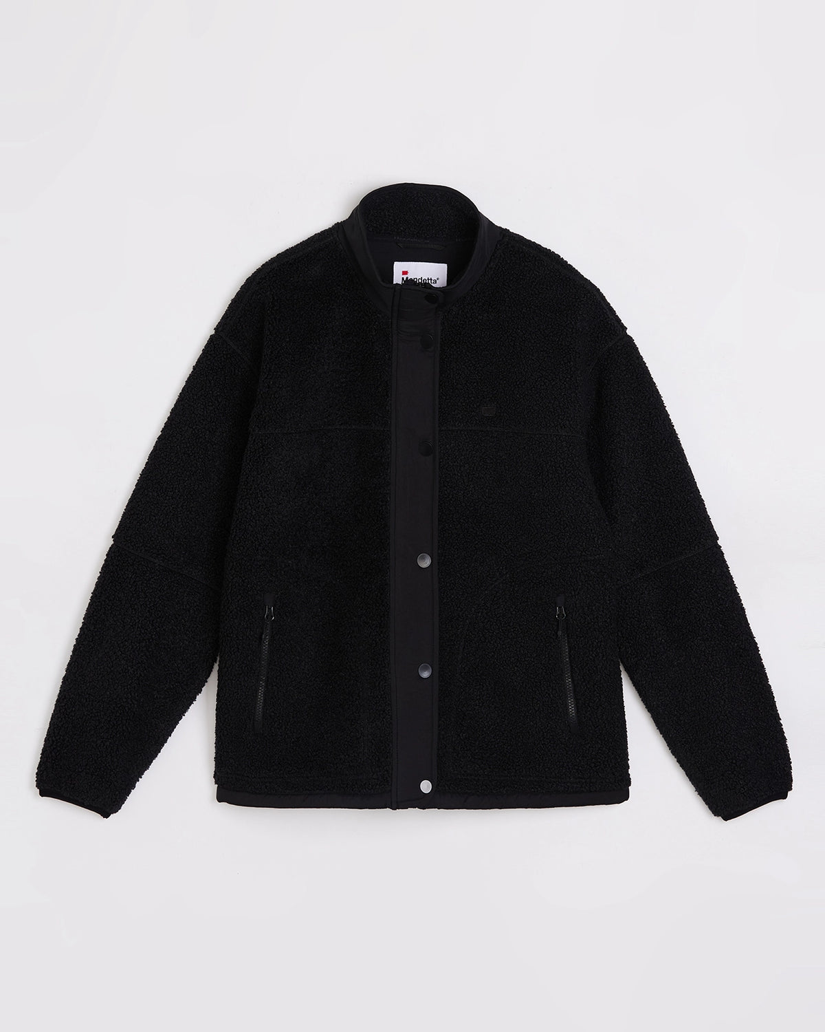 The Soft Luxe Snap Front Sherpa Jacket - Black Beauty