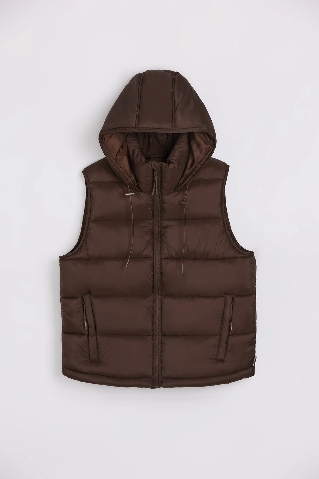 The Travel Quilted Hooded Vest - Chocolate Torte