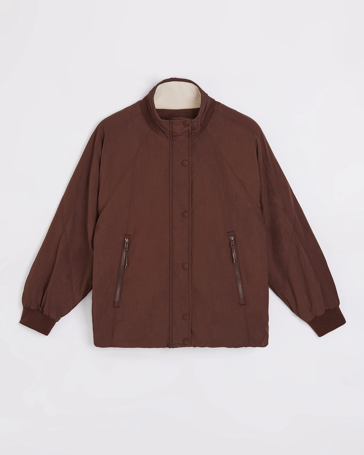 The Travel Fleece-Lined Coach Jacket - Shaved Chocolate