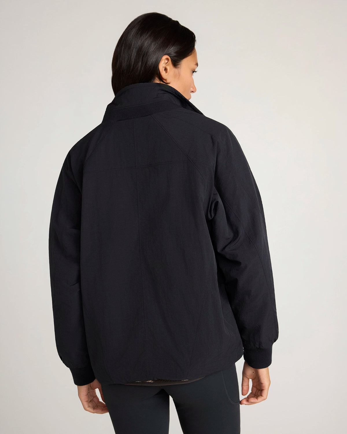 The Travel Fleece-Lined Coach Jacket - Black