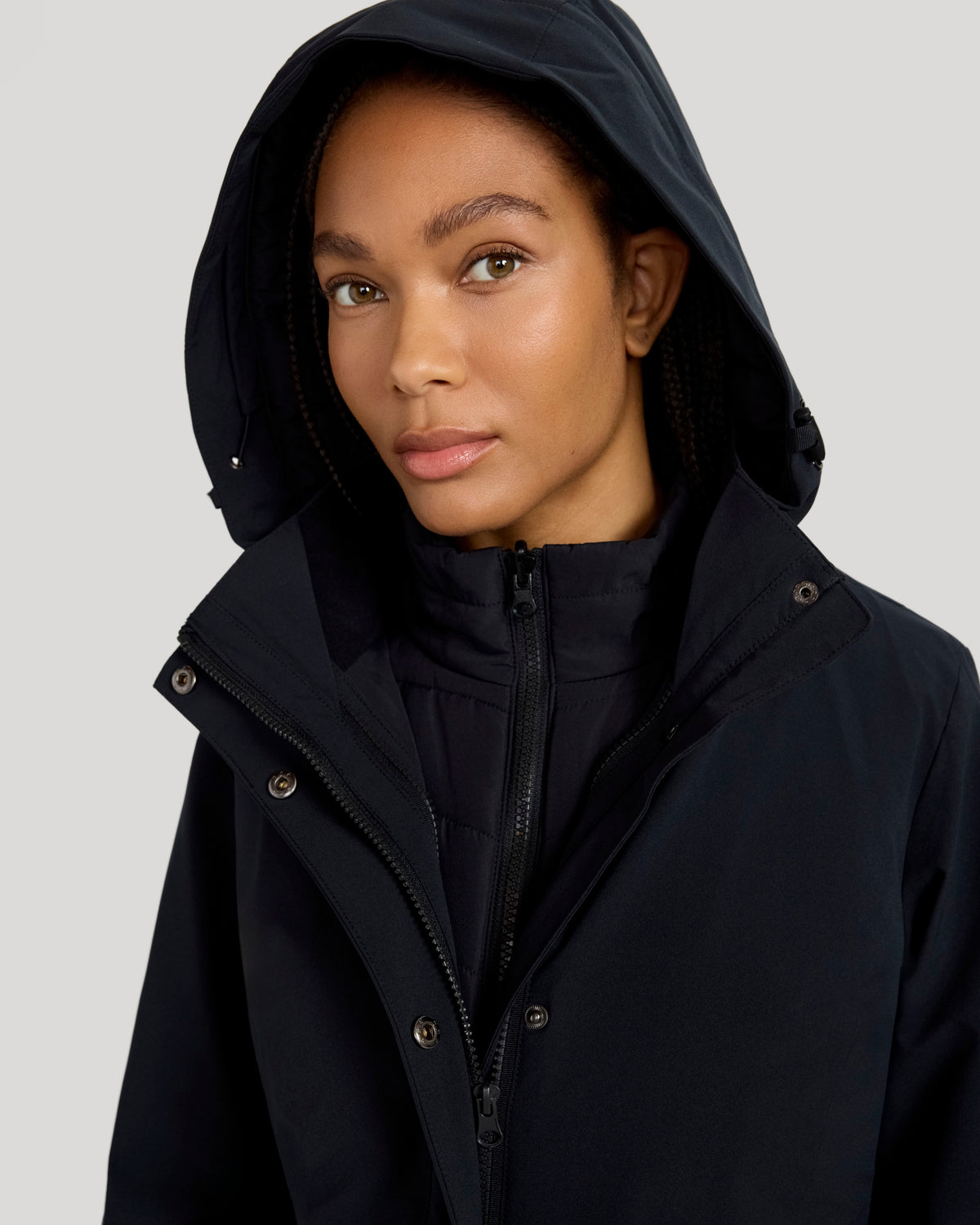 The Travel 3-in-1 Filled Jacket - Black