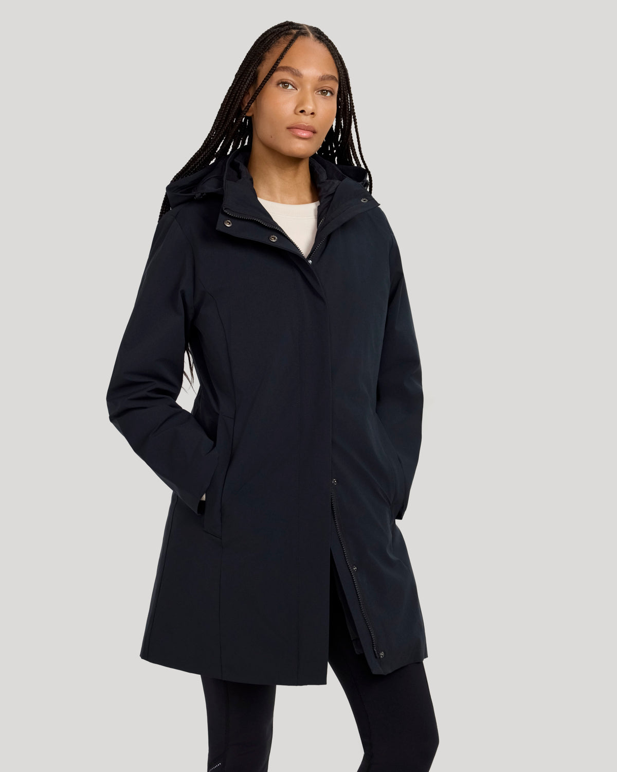 The Travel 3-in-1 Filled Jacket - Black