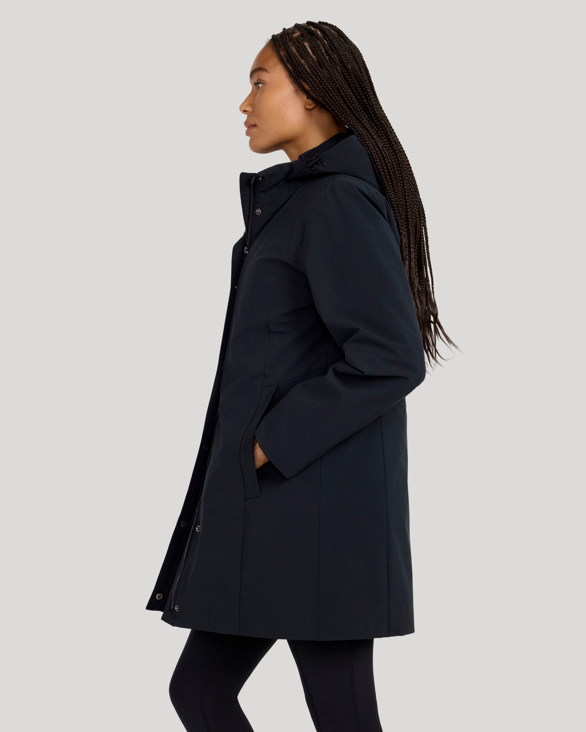The Travel 3-in-1 Filled Jacket - Black