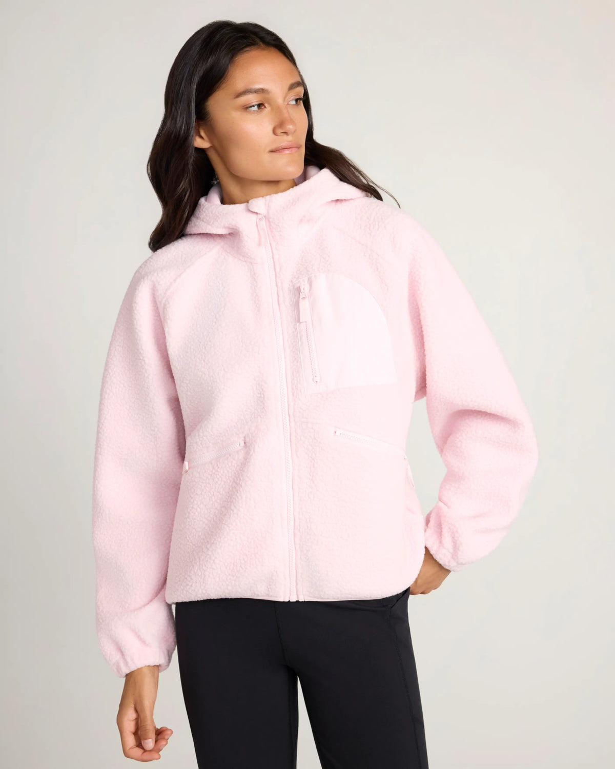 The Soft Luxe Hooded Berber Jacket - Tender Touch Pink