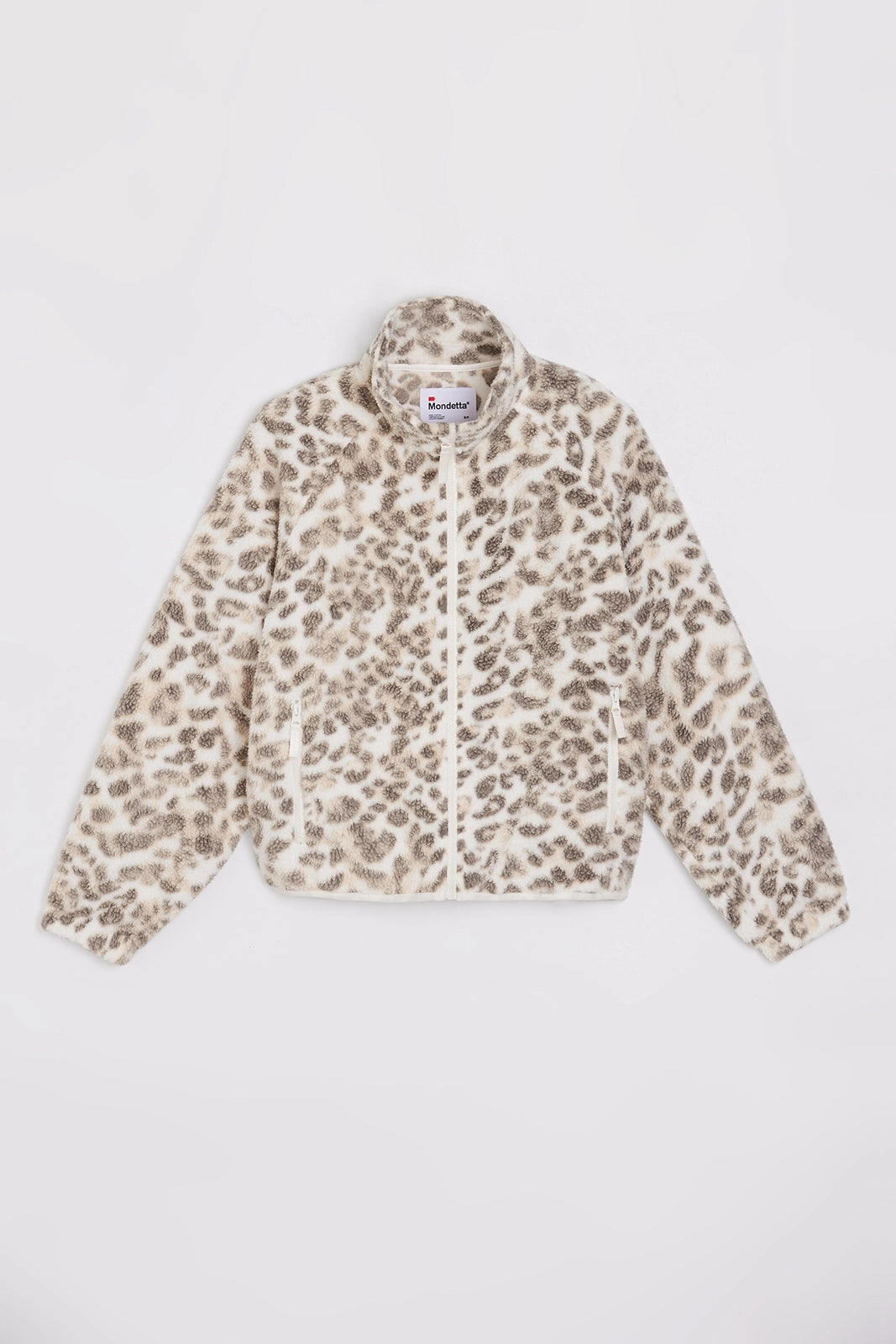 The Soft Luxe Printed Berber Full Zip Jacket - Washed Leopard Print