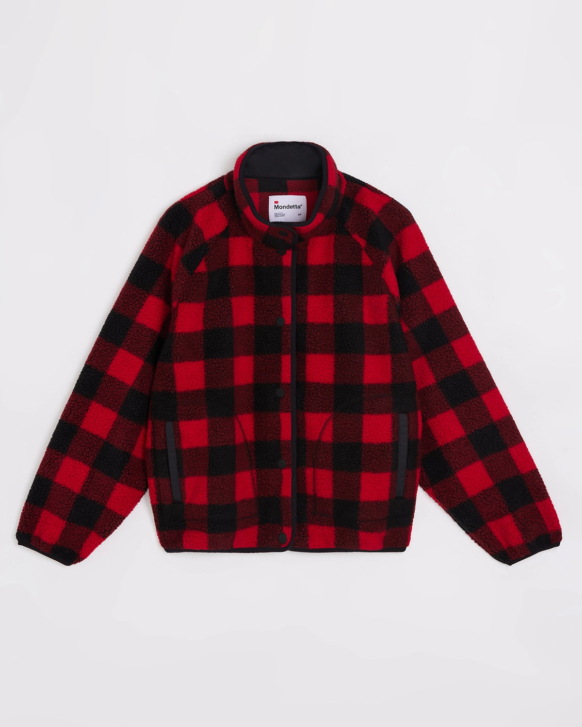 The Soft Luxe Printed Berber Snap Front Jacket - Buffalo Check Print