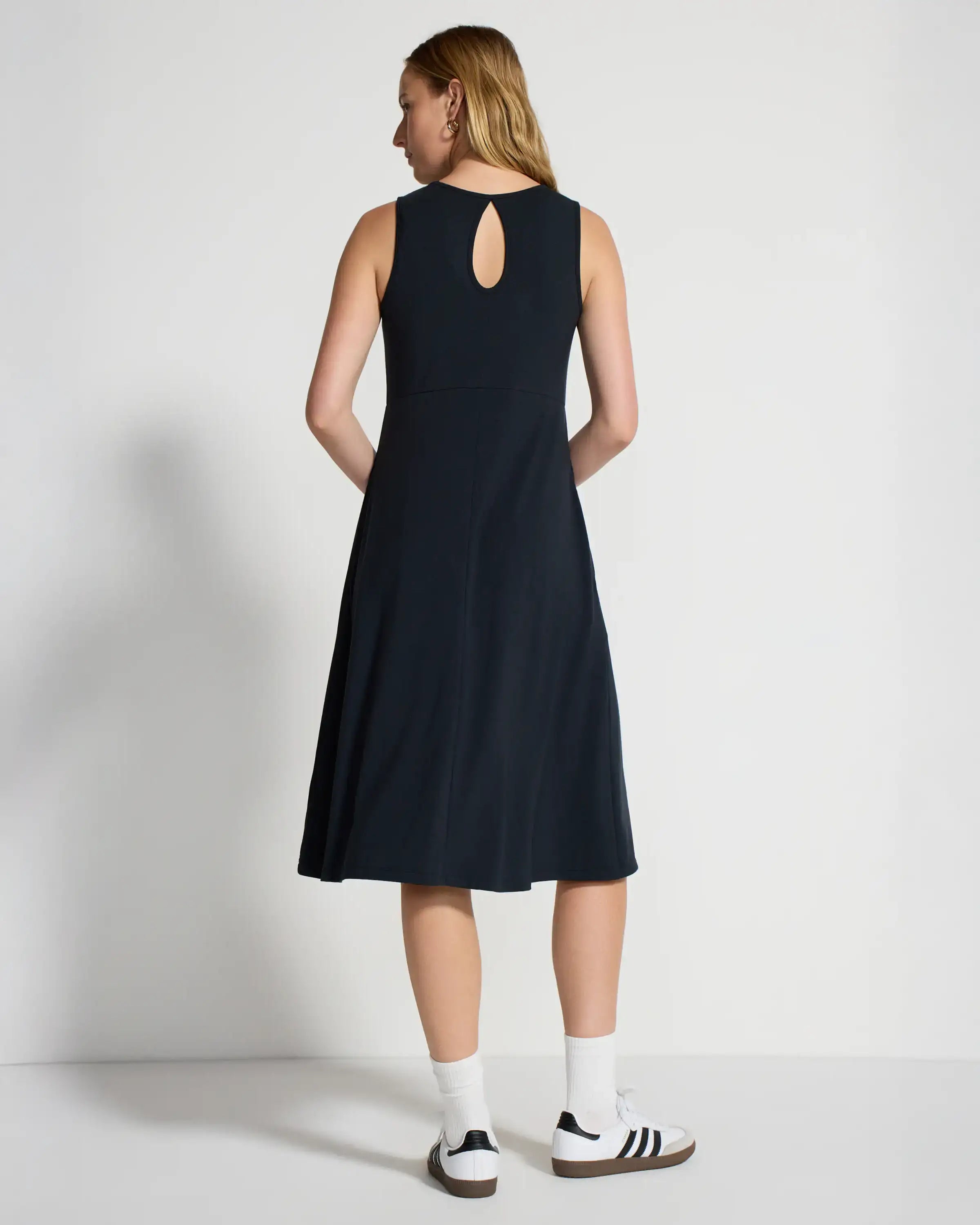 The TENCEL™ Modal + GRS Certified Recycled Poly Midi Dress - Black