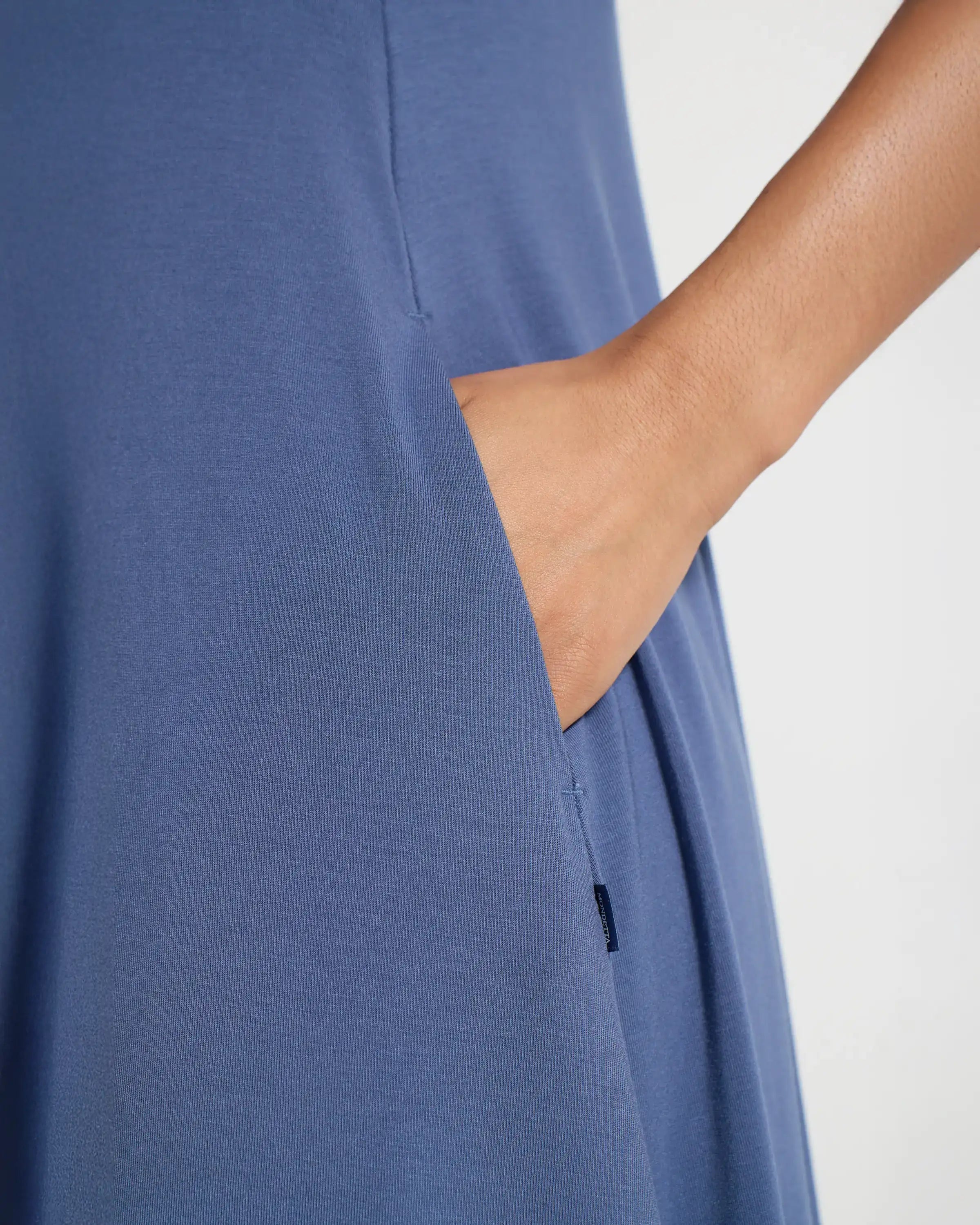 The TENCEL™ Modal + GRS Certified Recycled Poly Midi Dress - Vintage Indigo