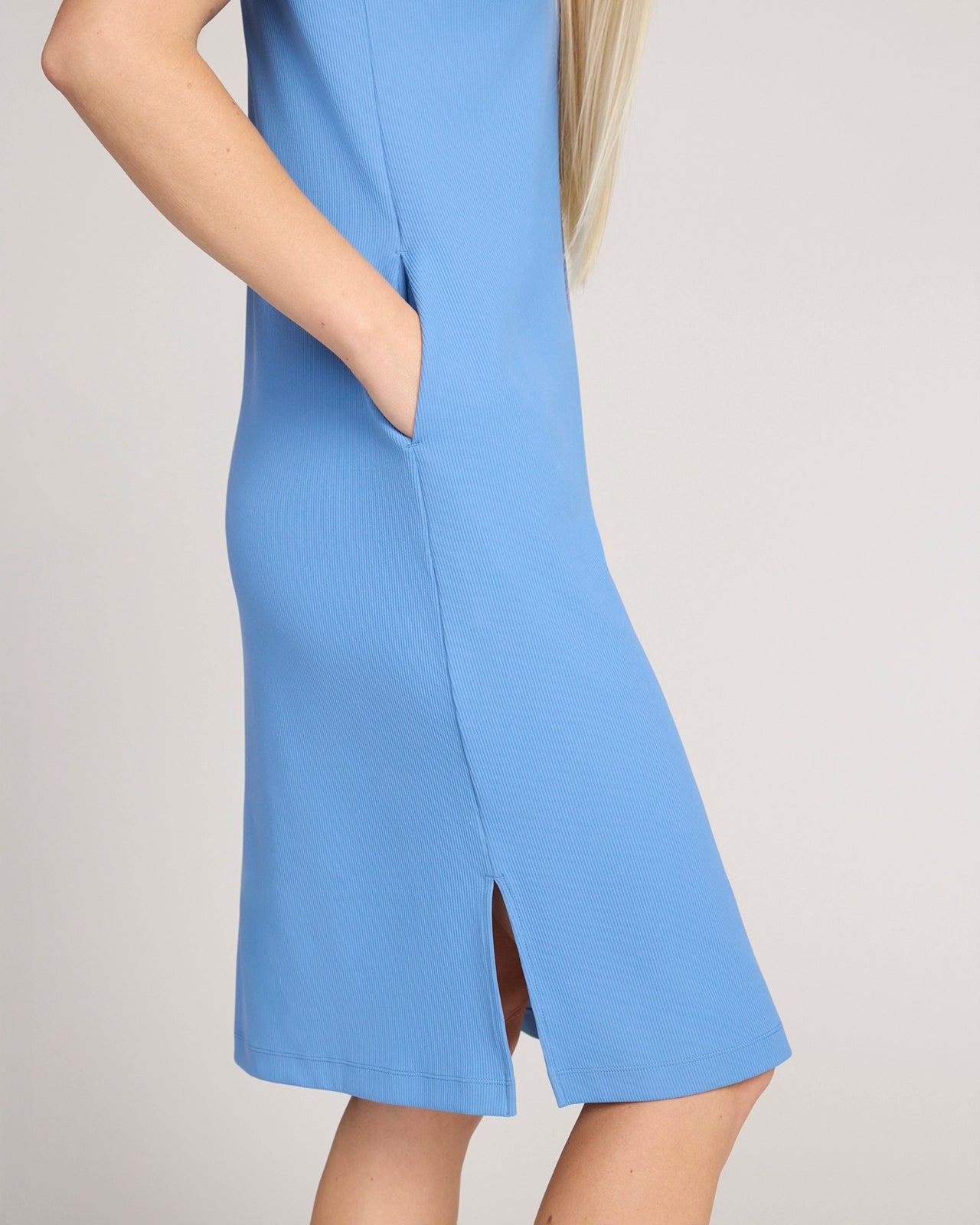 The Soft Luxe Rib Everyday Dress - Riviera Blue