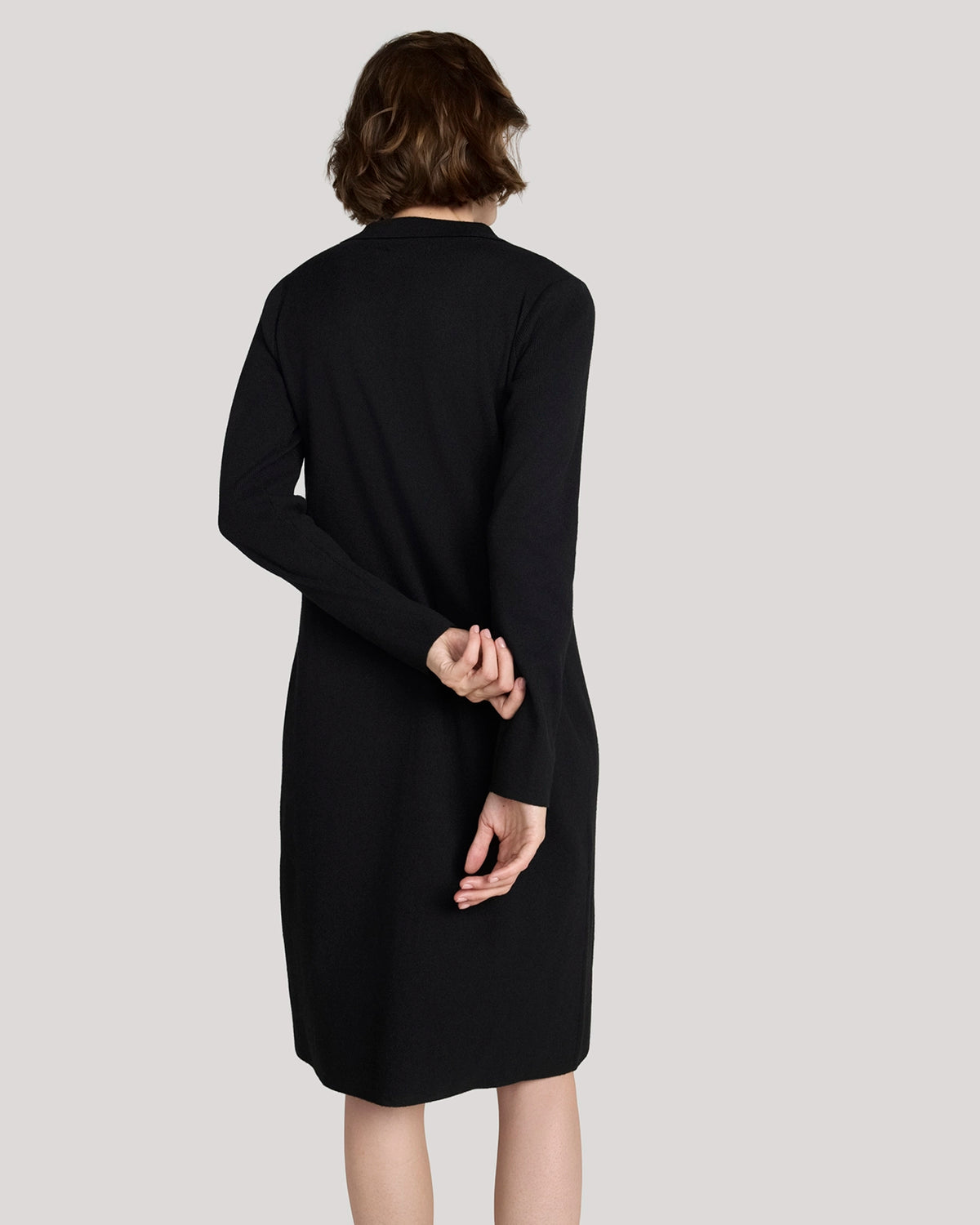 The Soft Luxe Johnny Collar Dress - Black