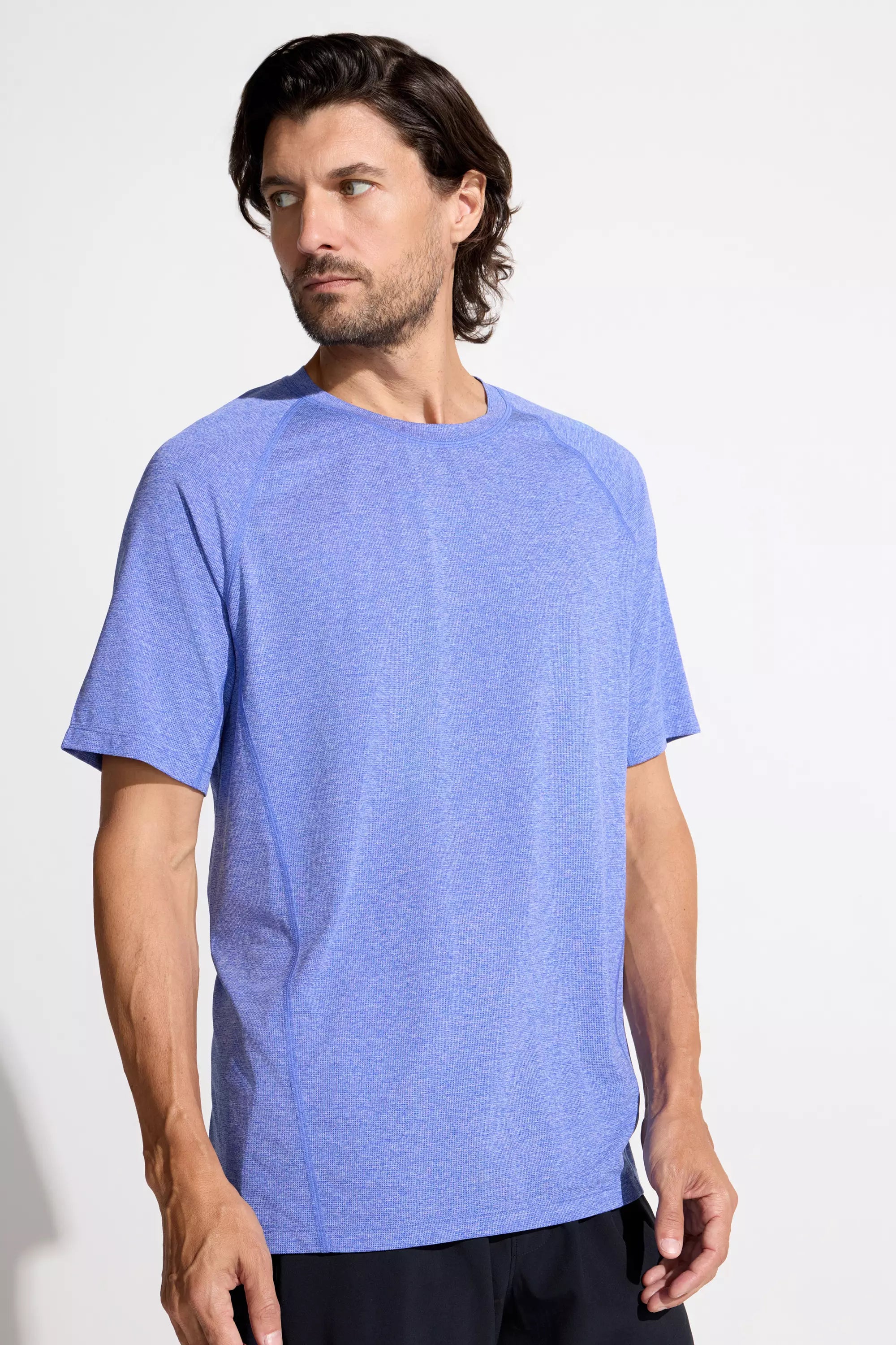 The Evolution GRS Certified Recycled Poly Short Sleeve Tee - Surf Blue