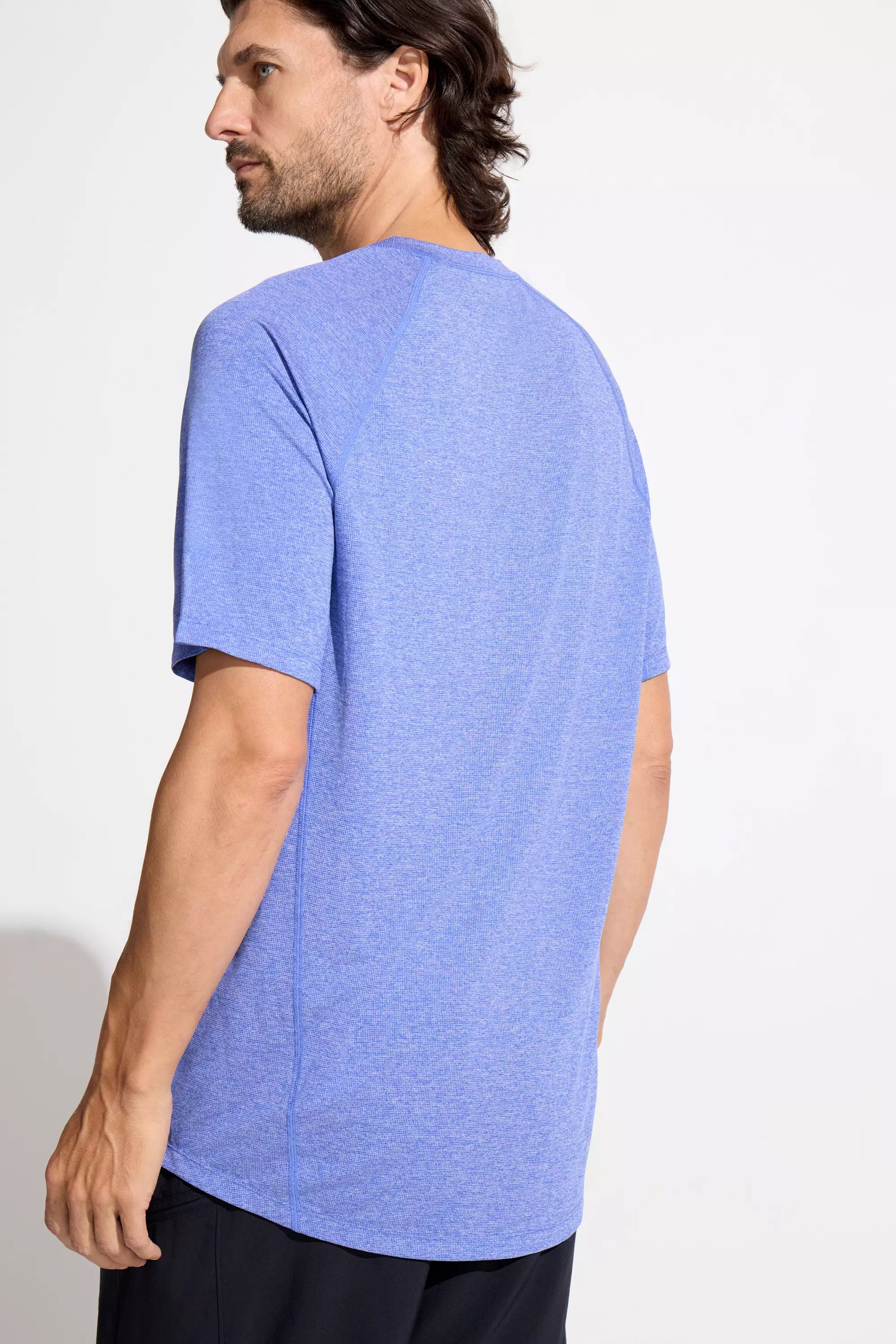 The Evolution GRS Certified Recycled Poly Short Sleeve Tee - Surf Blue