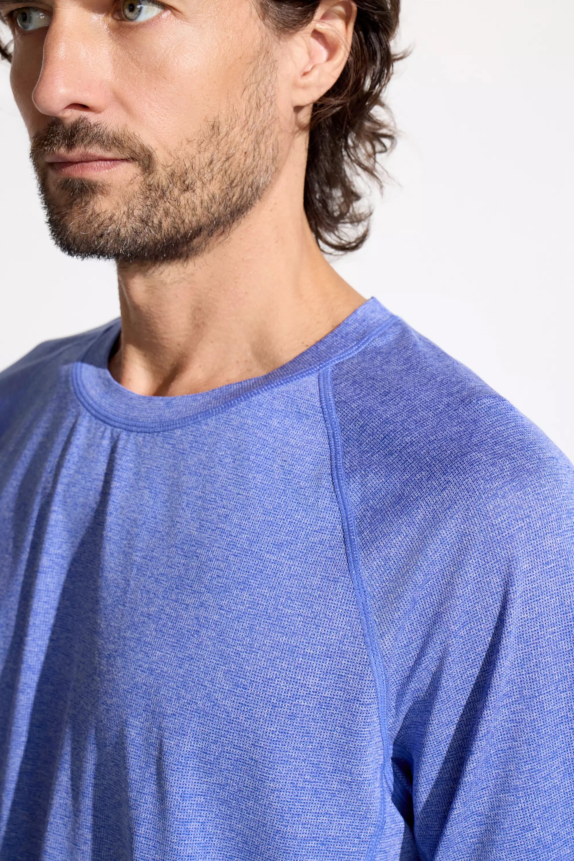 The Evolution GRS Certified Recycled Poly Short Sleeve Tee - Surf Blue