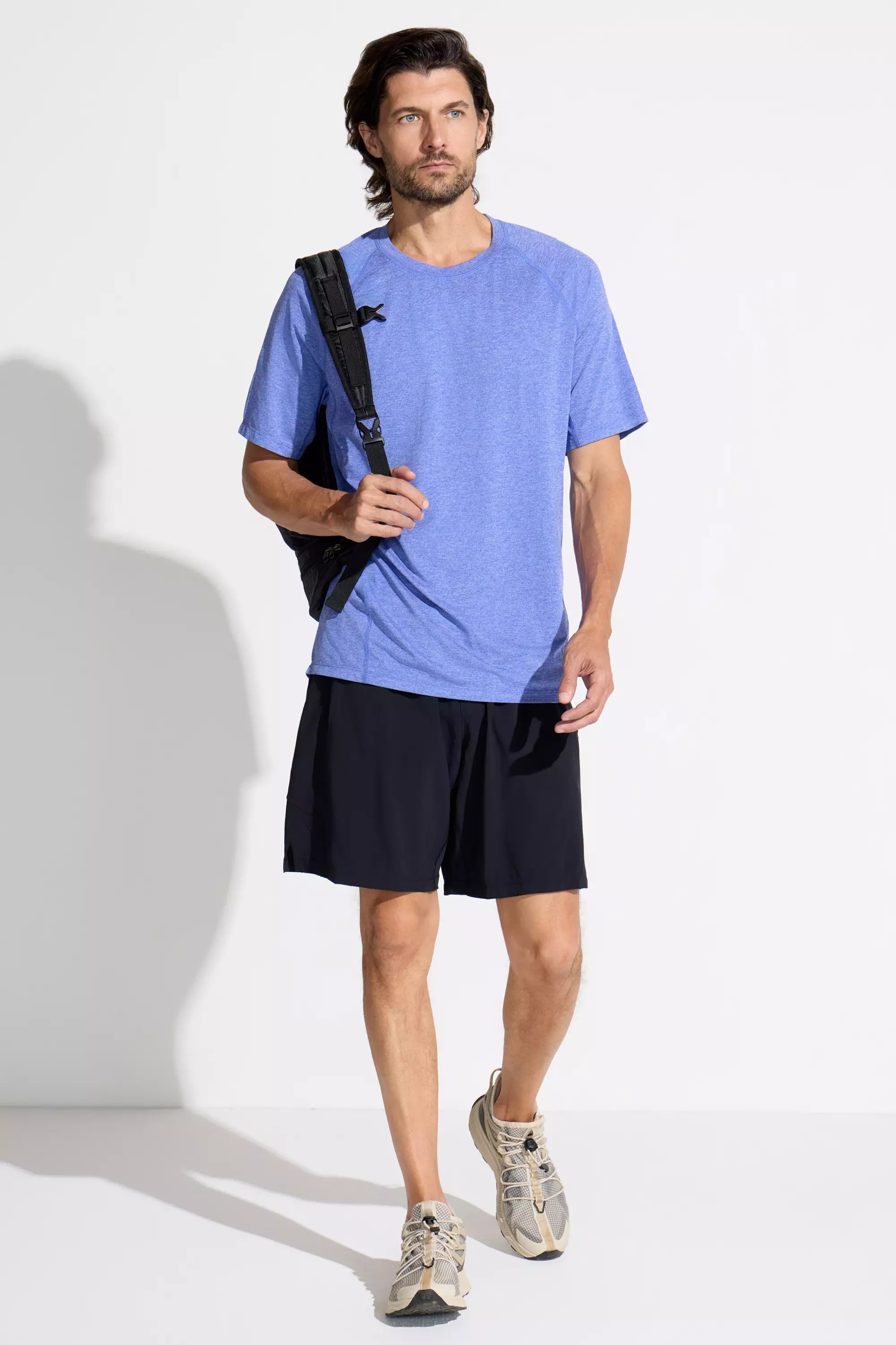 The Evolution GRS Certified Recycled Poly Short Sleeve Tee - Surf Blue