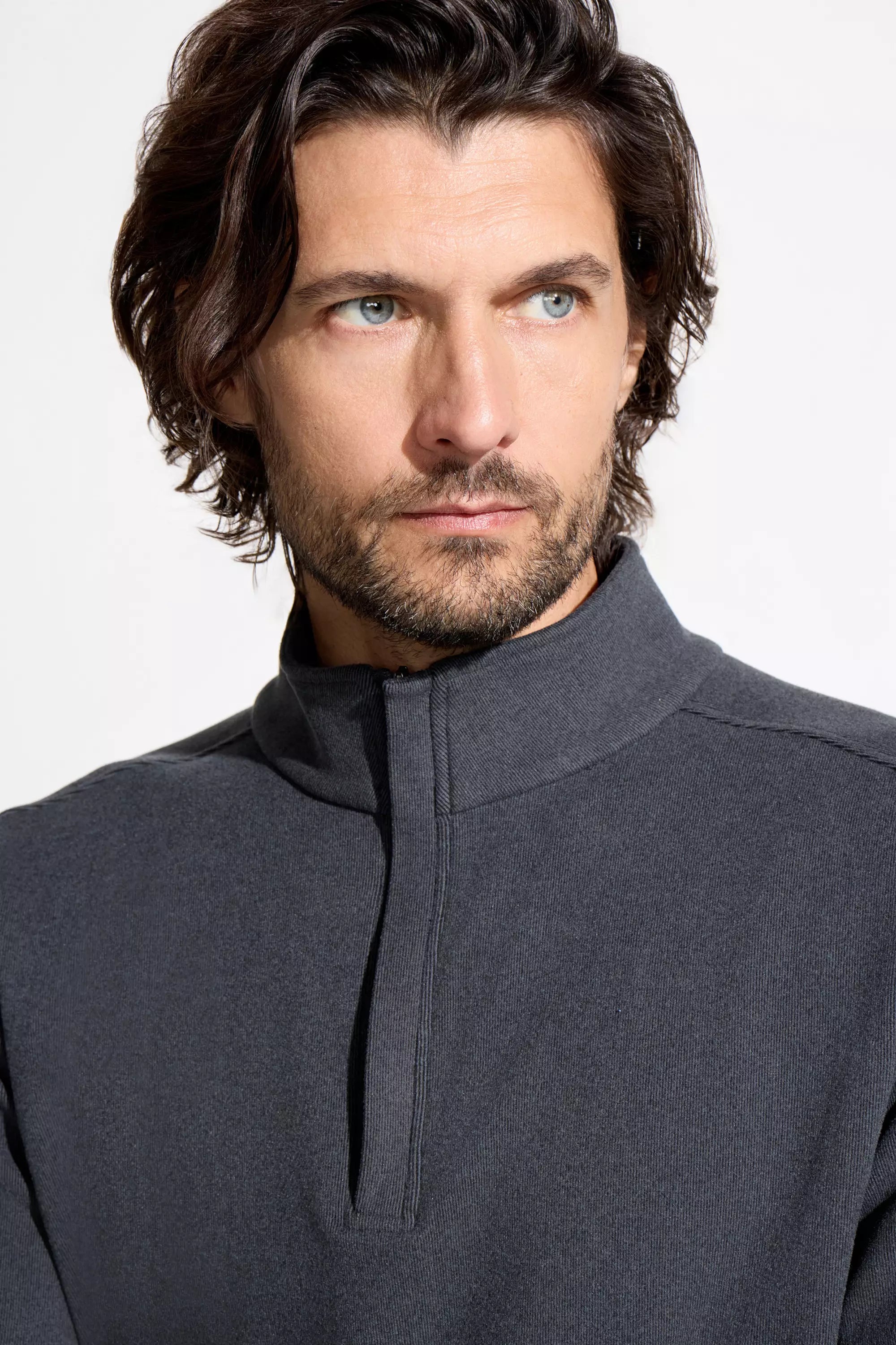 Men's Knit 1/4 Zip Pullover - Black