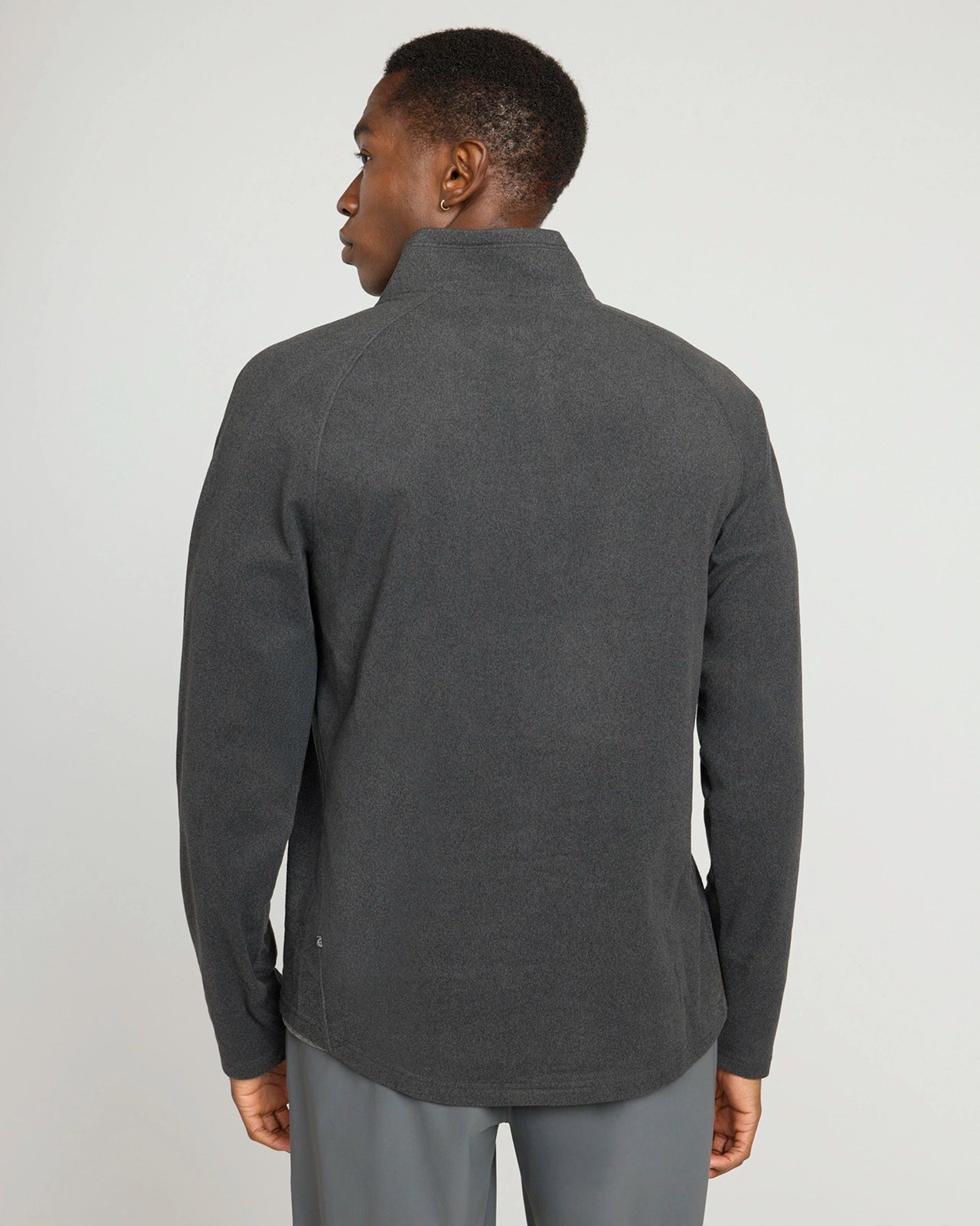 The Soft Stretch GRS Certified Recycled Poly 1/4 Zip - Black