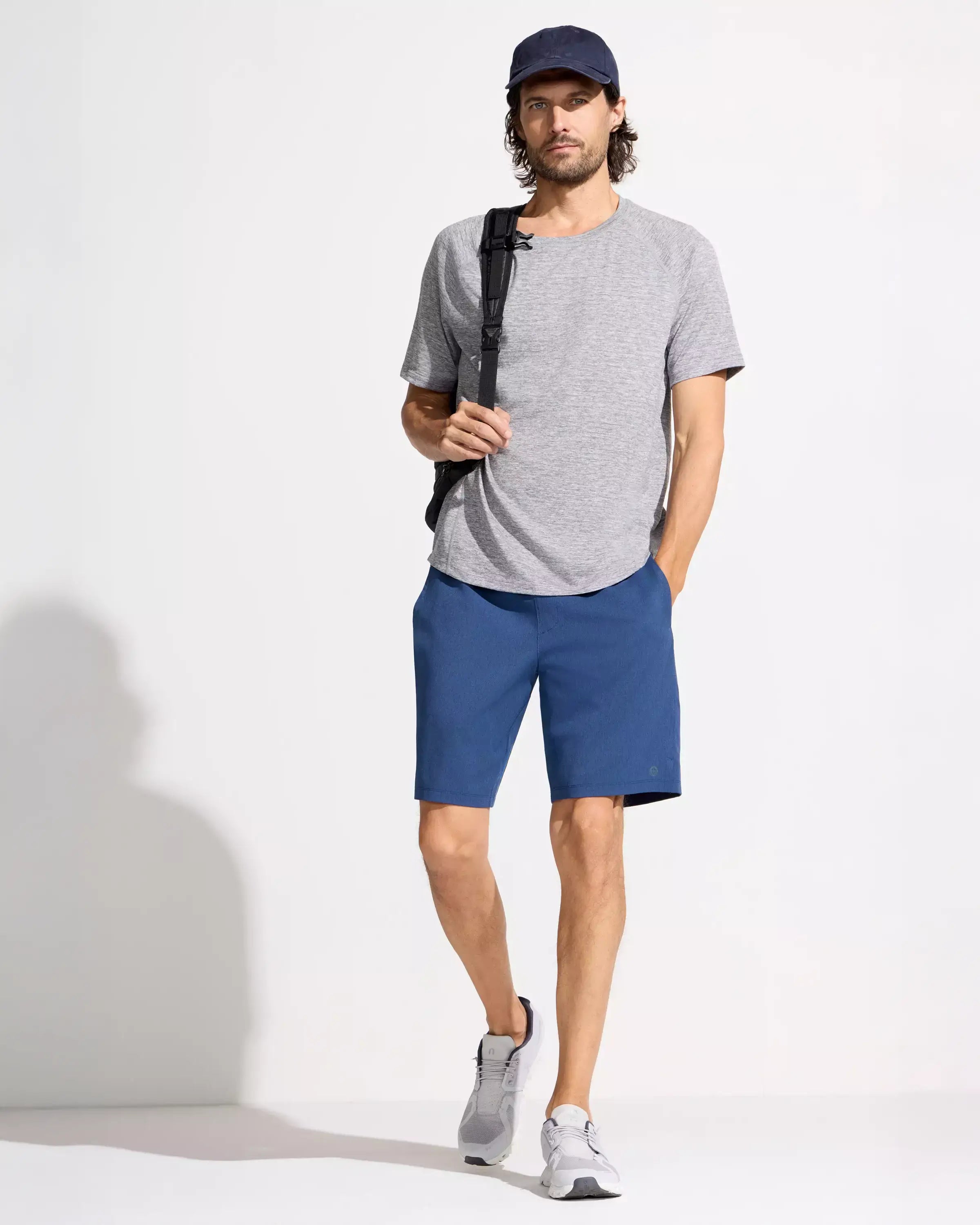 The Active Lightweight GRS Certified Recycled Poly Short Sleeve Tee - Castle Rock Grey