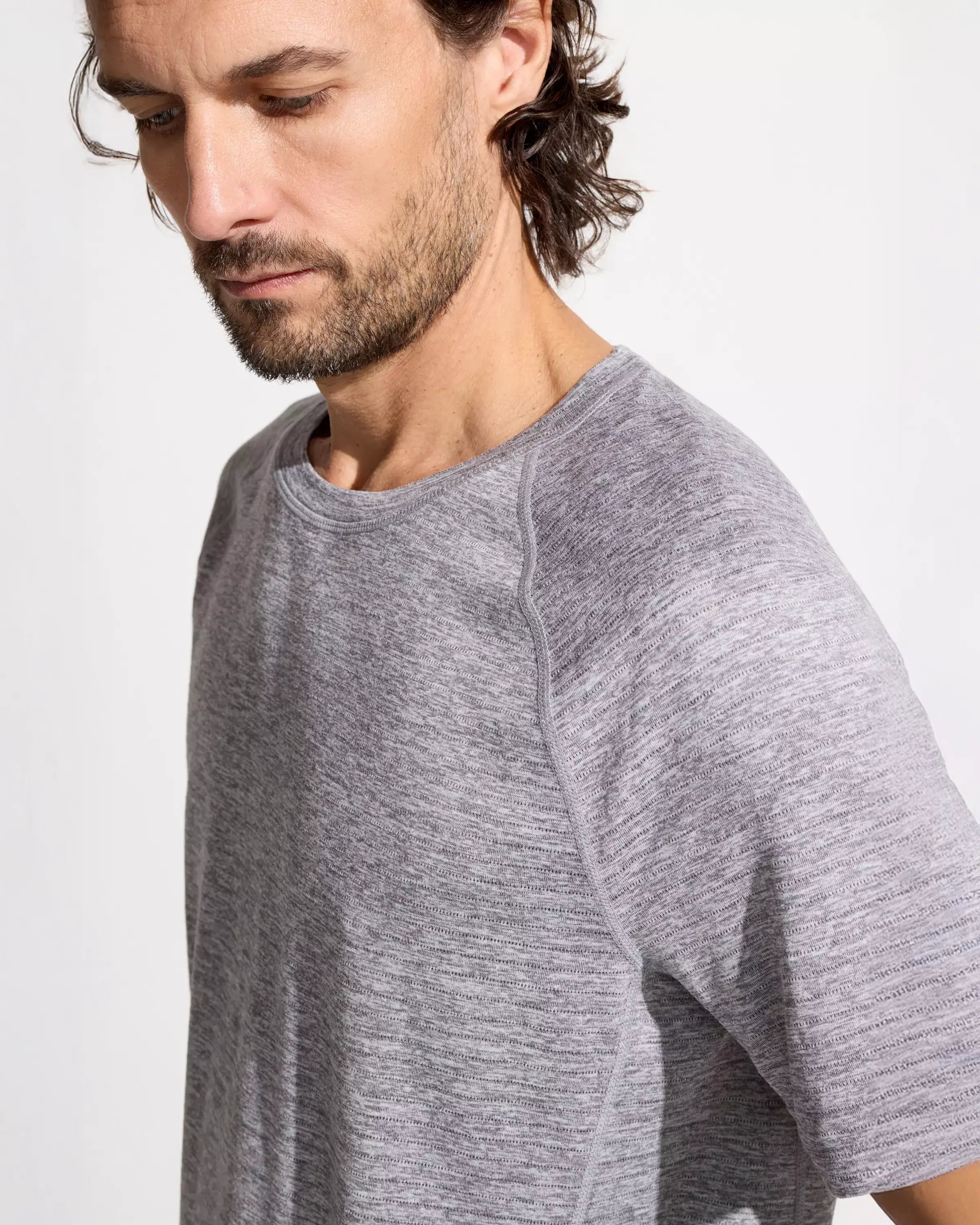 The Active Lightweight GRS Certified Recycled Poly Short Sleeve Tee - Castle Rock Grey