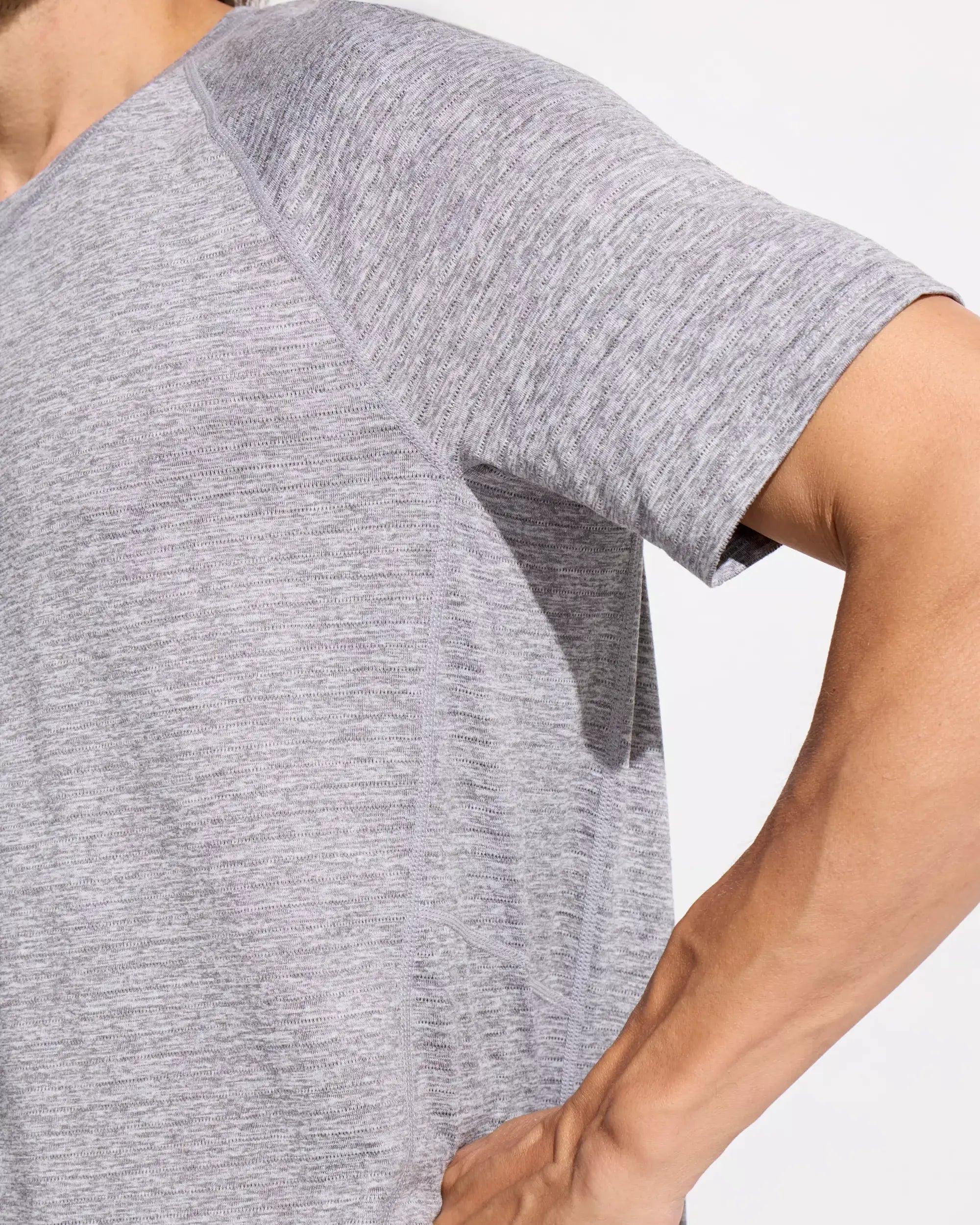 The Active Lightweight GRS Certified Recycled Poly Short Sleeve Tee - Castle Rock Grey