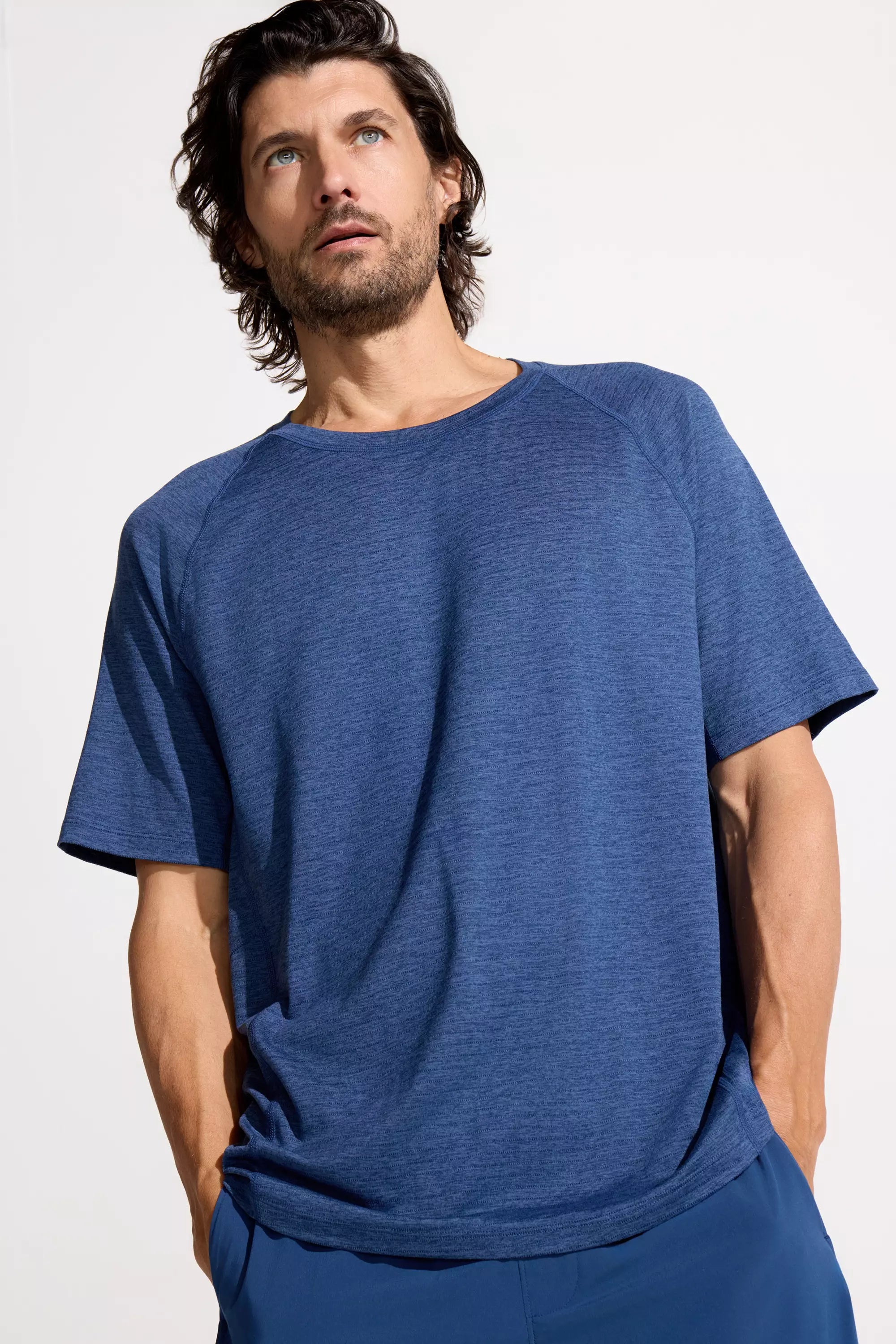 The Active Lightweight GRS Certified Recycled Poly Short Sleeve Tee - Sargasso Sea