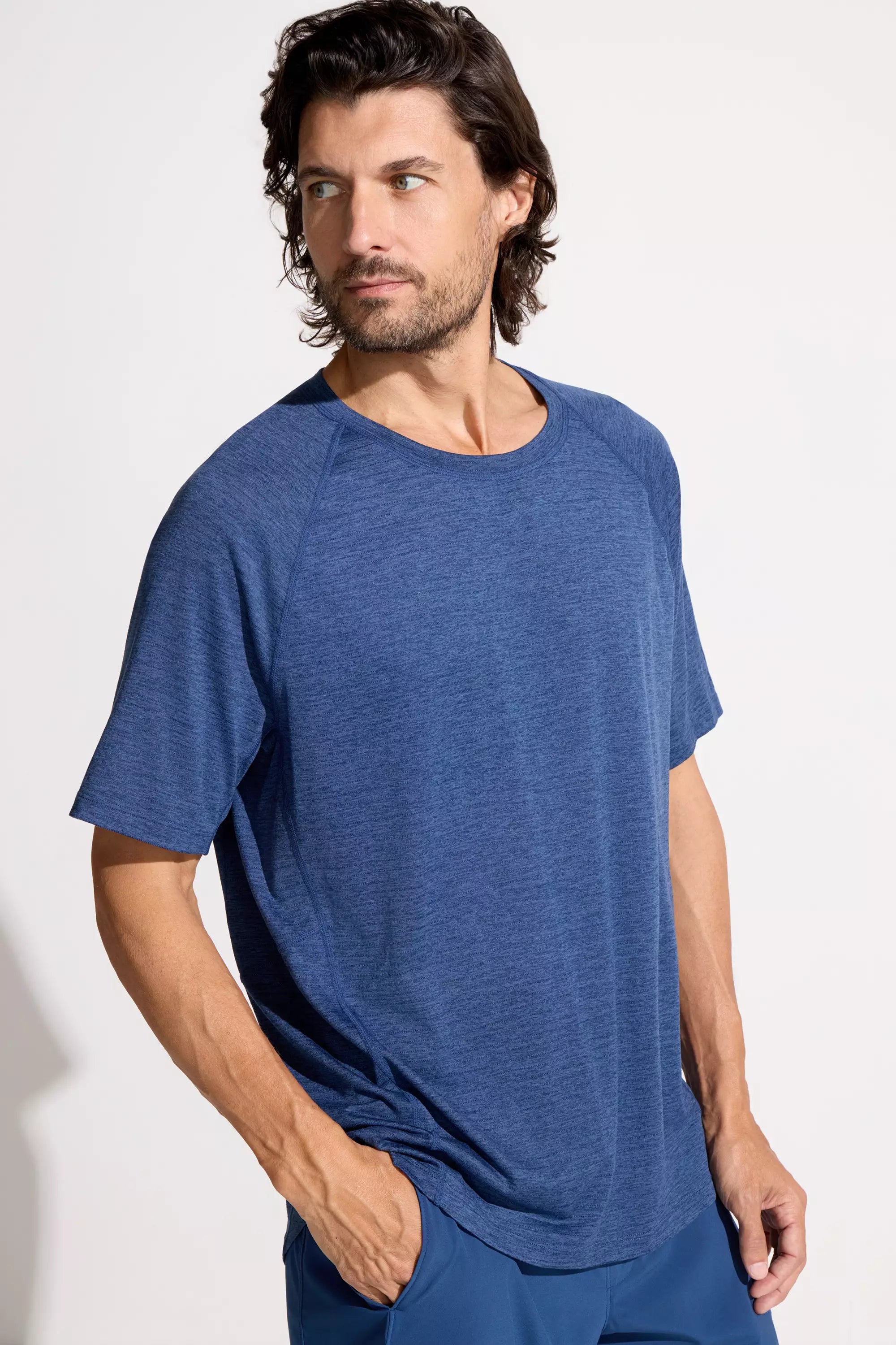 The Active Lightweight GRS Certified Recycled Poly Short Sleeve Tee - Sargasso Sea