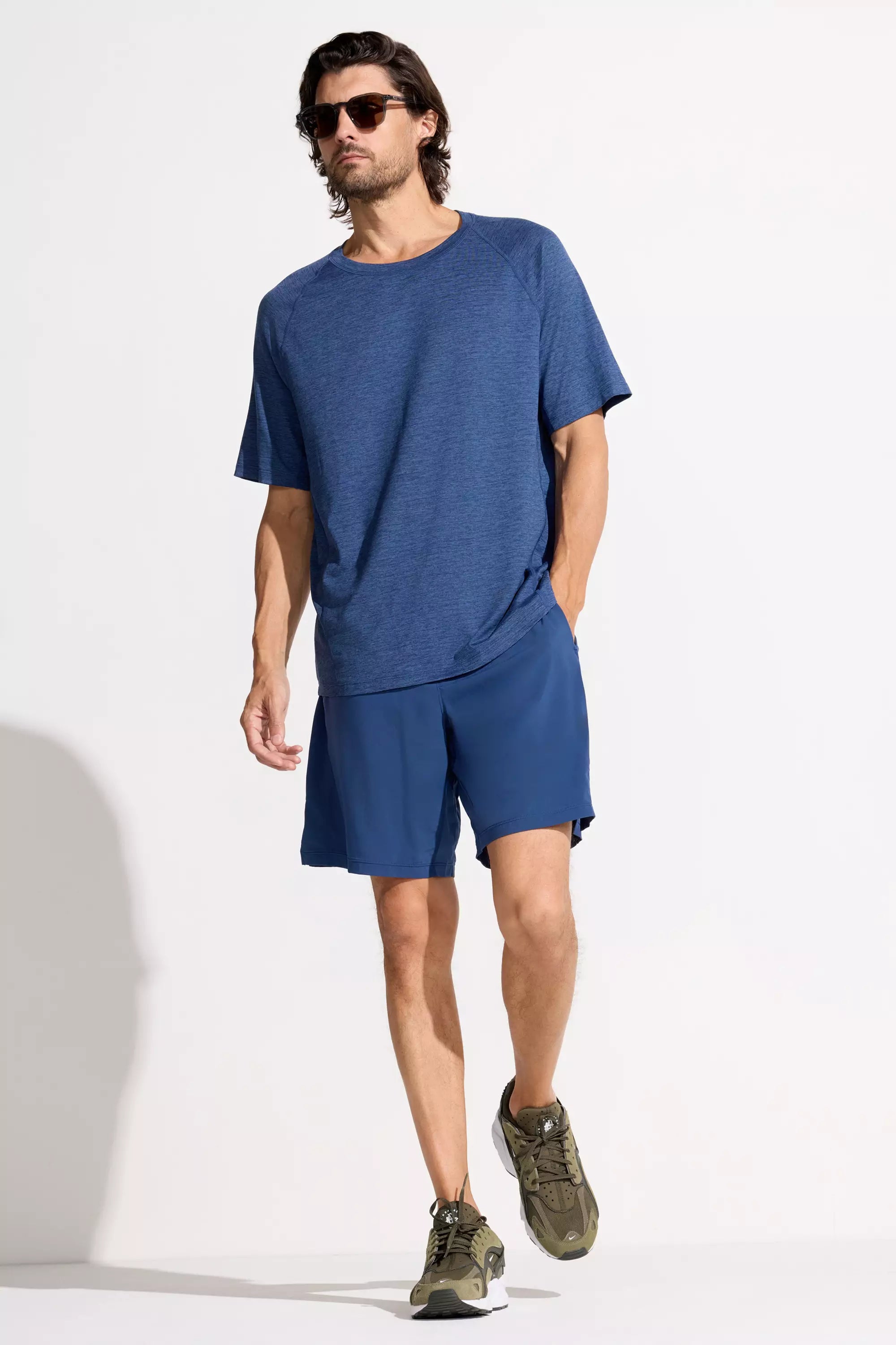The Active Lightweight GRS Certified Recycled Poly Short Sleeve Tee - Sargasso Sea
