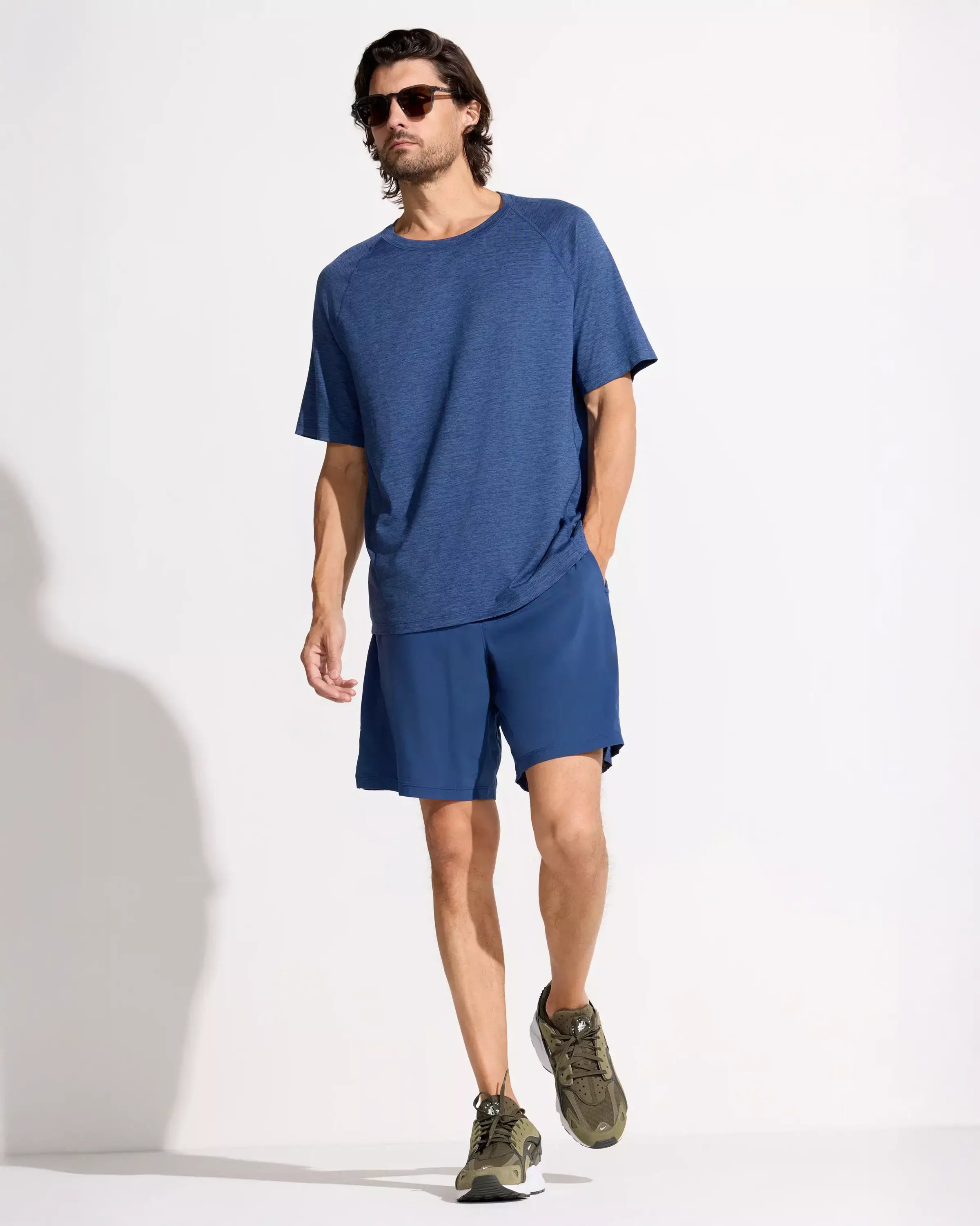 The Active Lightweight GRS Certified Recycled Poly Short Sleeve Tee - Sargasso Sea Blue