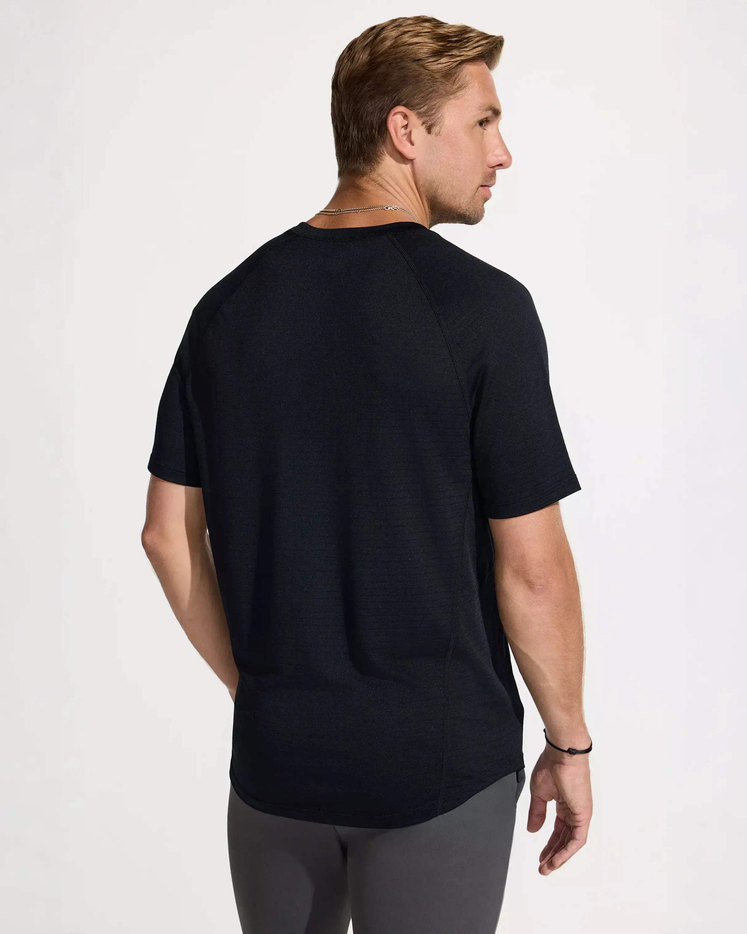 The Active Lightweight GRS Certified Recycled Poly Short Sleeve Tee - Black Solid