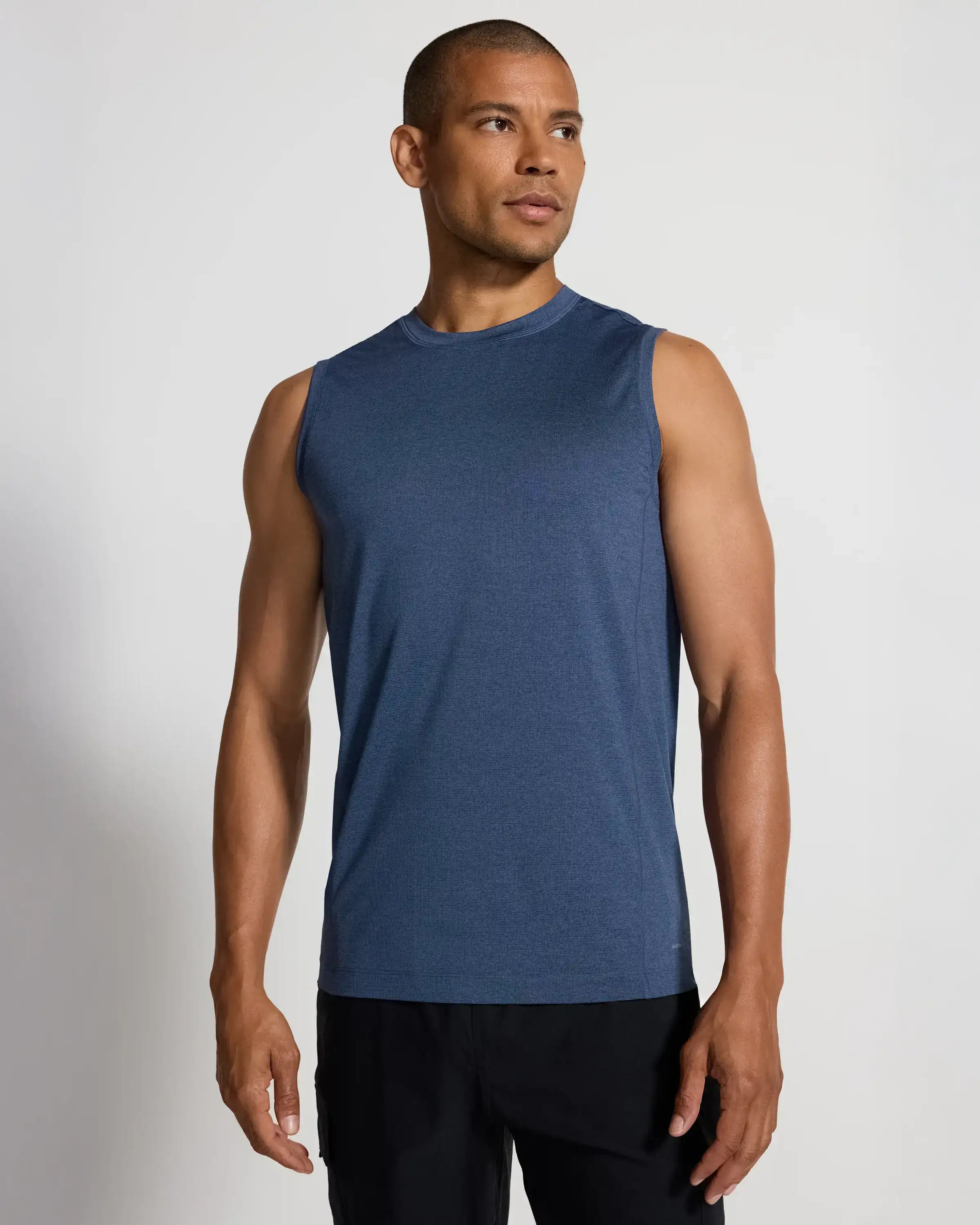 The Active Stretch GRS Certified Recycled Poly Tank - Heather Navy