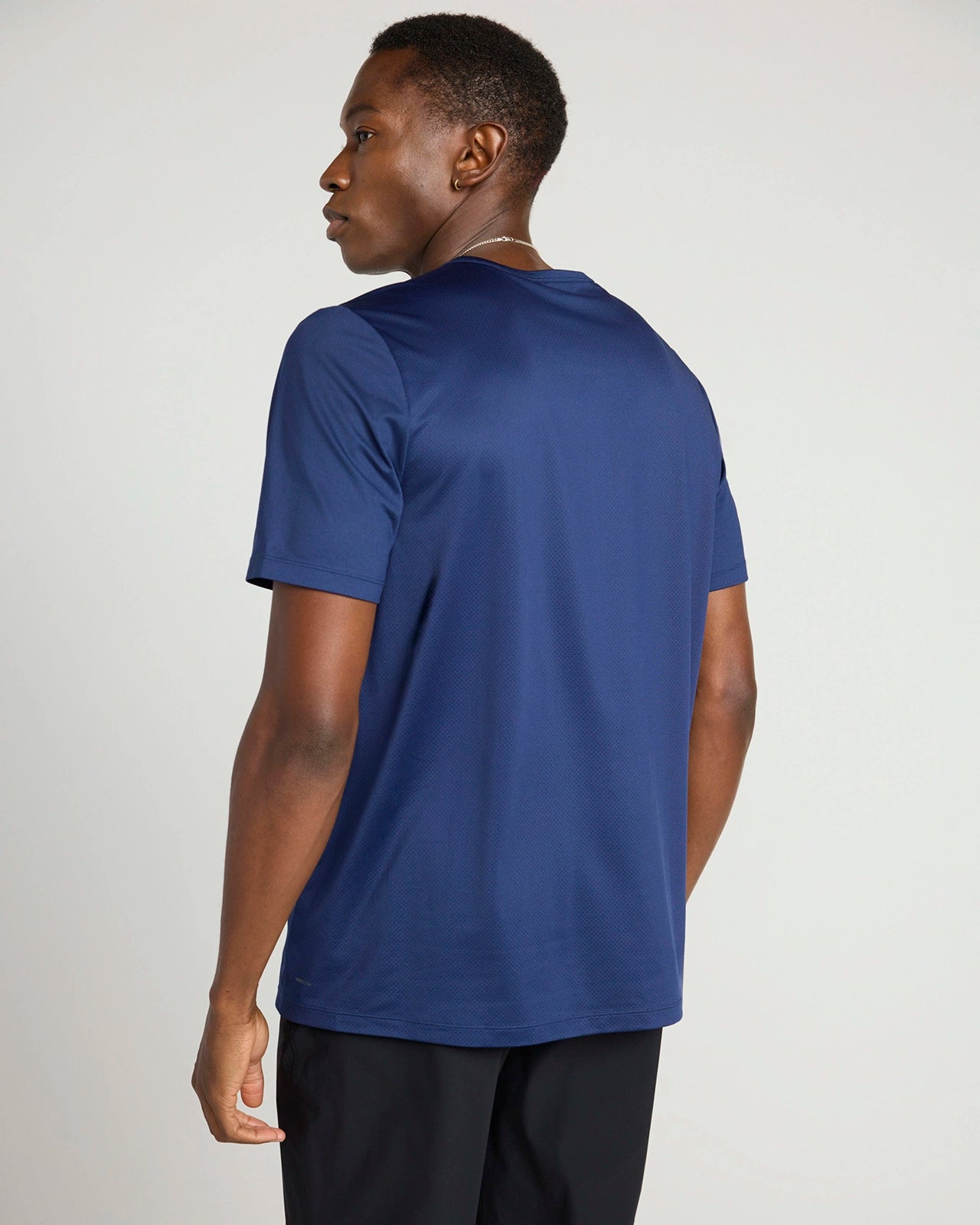 The Active Stretch GRS Certified Recycled Poly Mesh-Back Tee - Navy