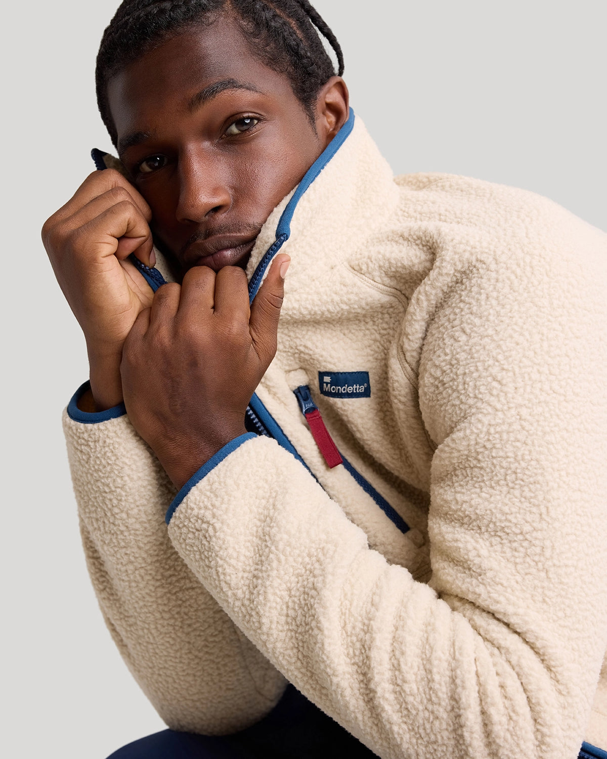 The Berber Soft Luxe Zip Jacket - Abbey Stone